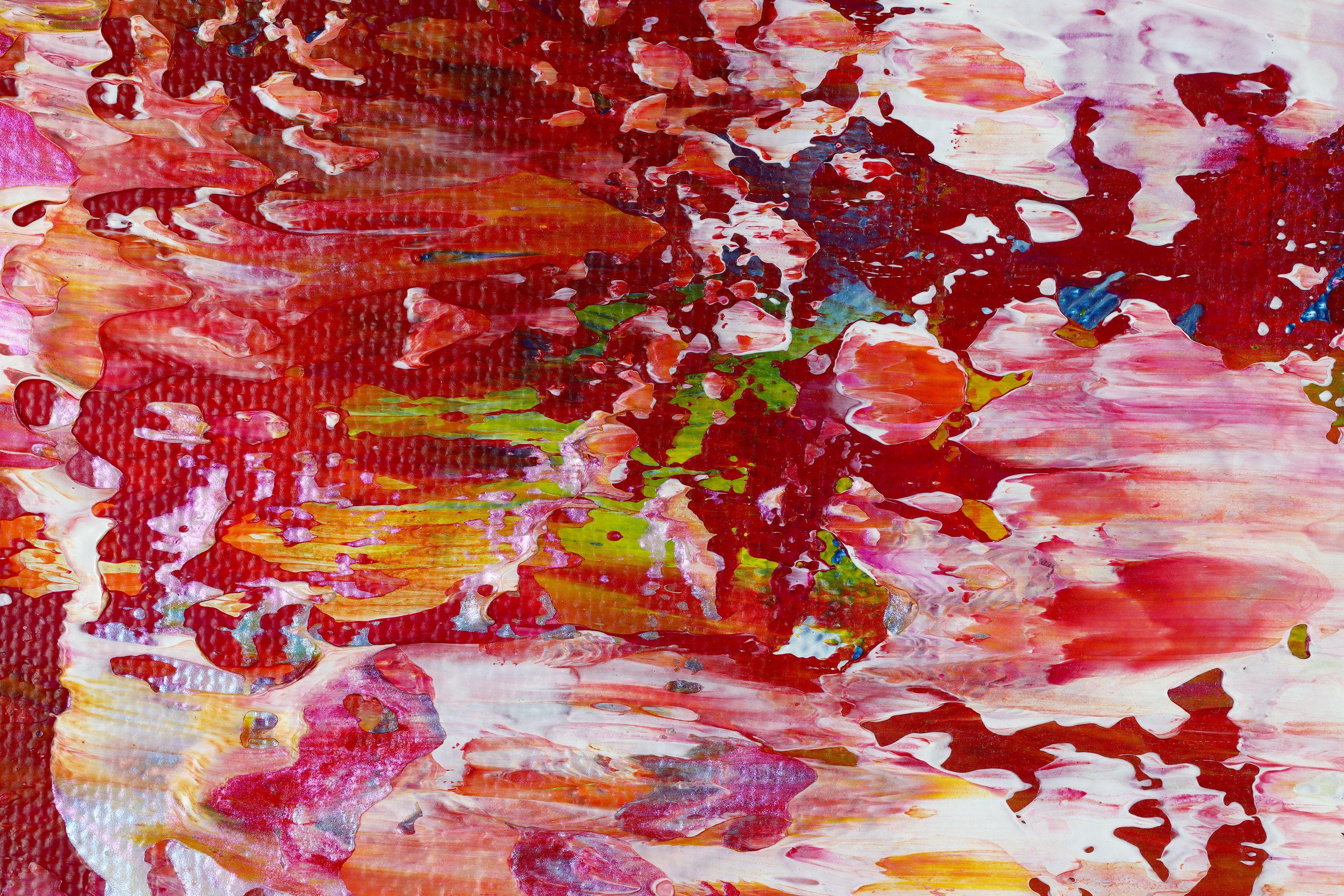 Riflessi d'autunno, Pittura, Acrilico su tela - Abstract Painting Rosa di Nestor Toro