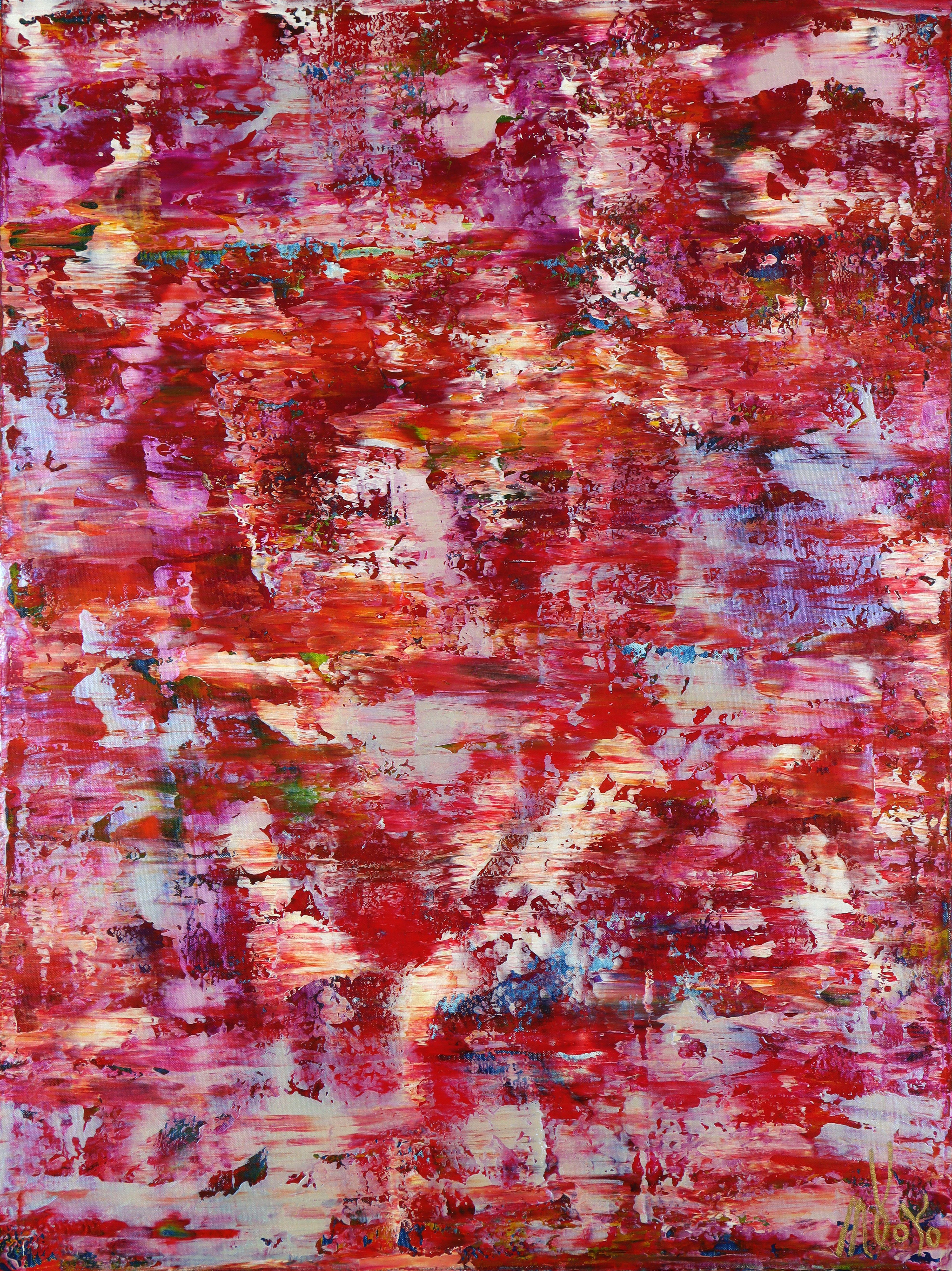 Abstract Painting di Nestor Toro - Riflessi d'autunno, Pittura, Acrilico su tela