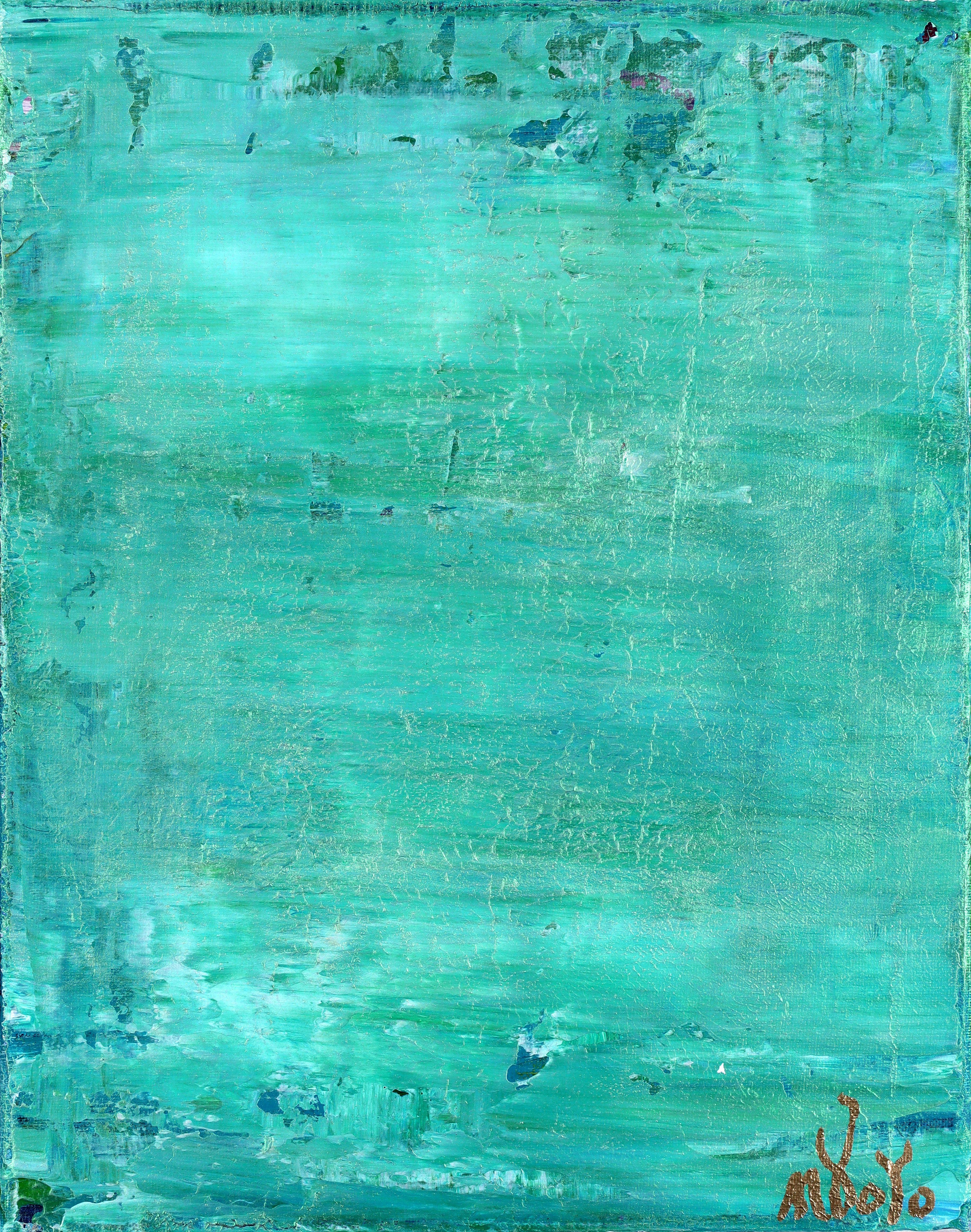 This artwork was created layering and blending thick layers of blues, green, turquoise and gold over canvas, completed with glossy effects! Ready to hang, signed. I include a certificate of authenticity that lists the materials as well as when the