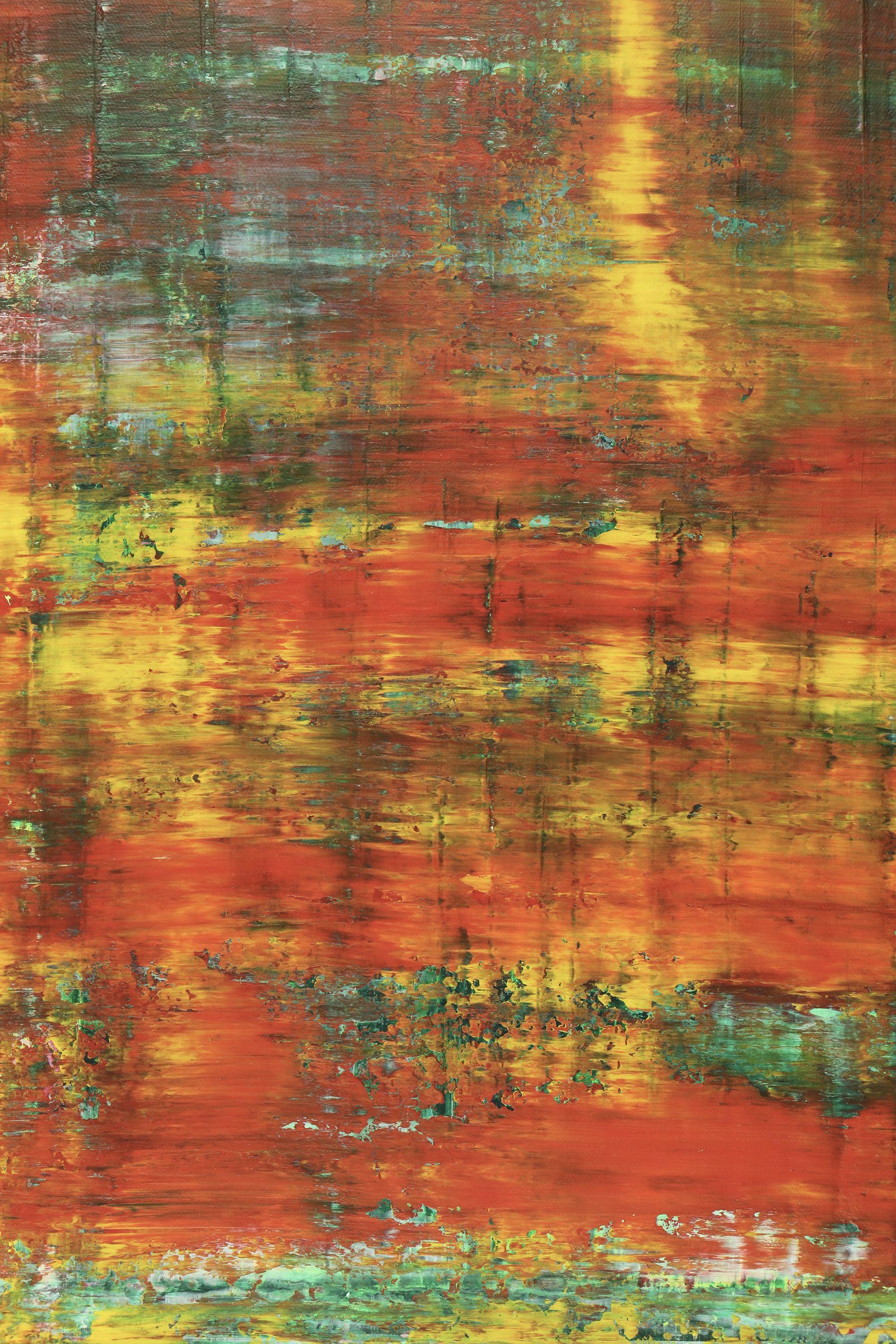 Rojo infinito (Fischspectra), Gemälde, Acryl auf Leinwand im Angebot 1