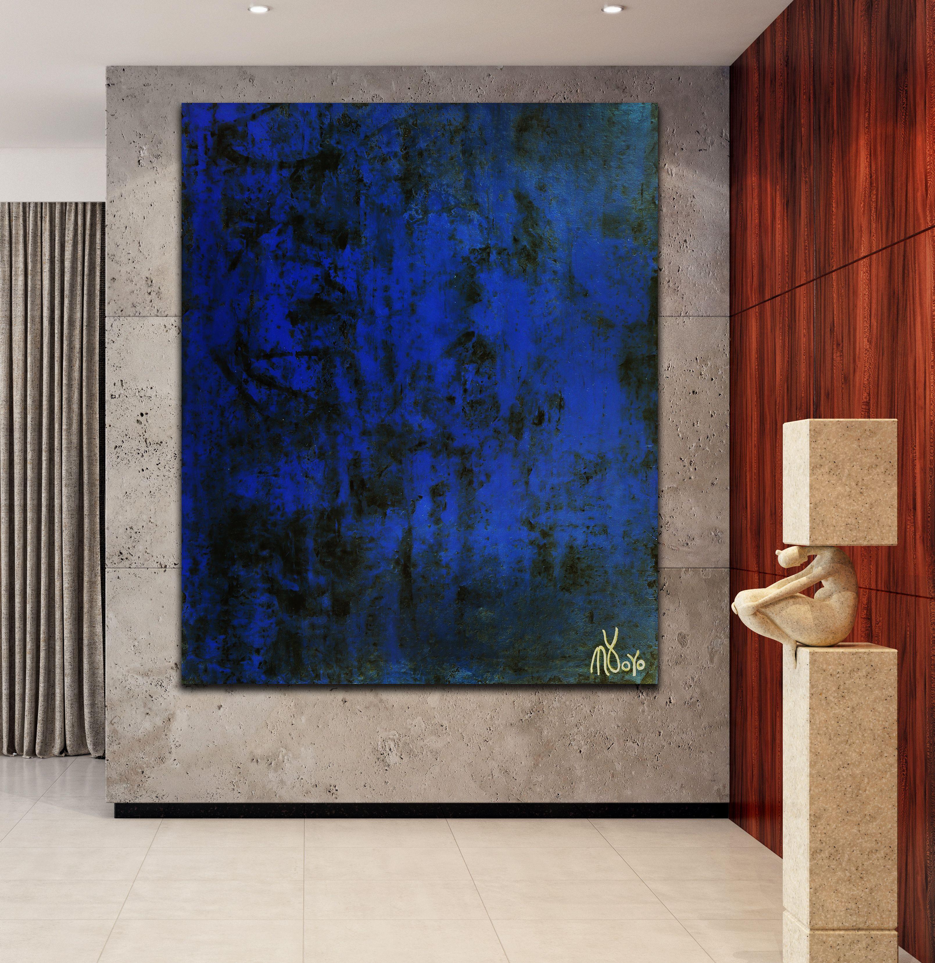 Rotating Out In Space 2, Painting, Acrylic on Canvas - Purple Abstract Painting by Nestor Toro