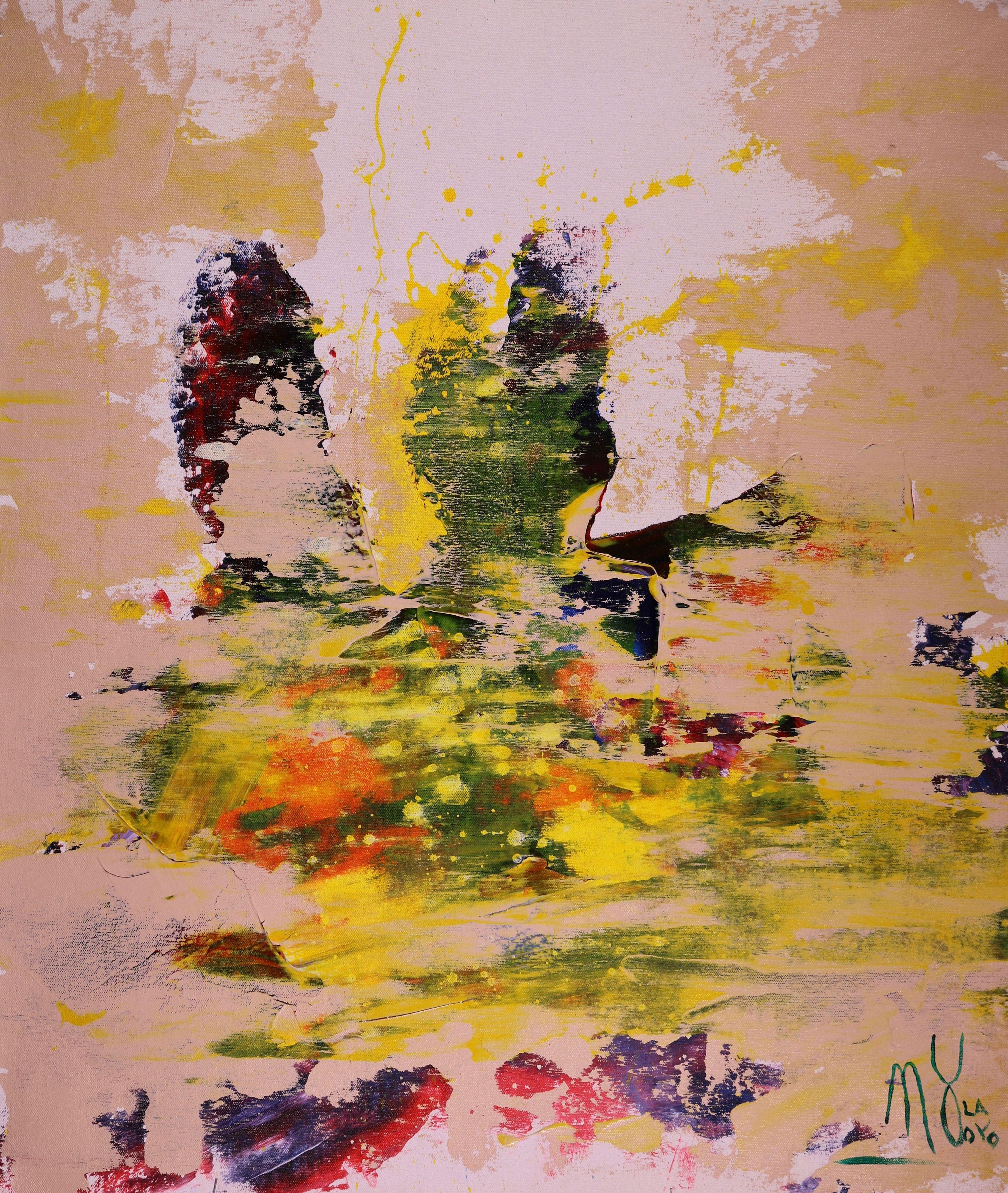 Abstract Painting di Nestor Toro - Campo di colore sparso, Pittura, Acrilico su tela