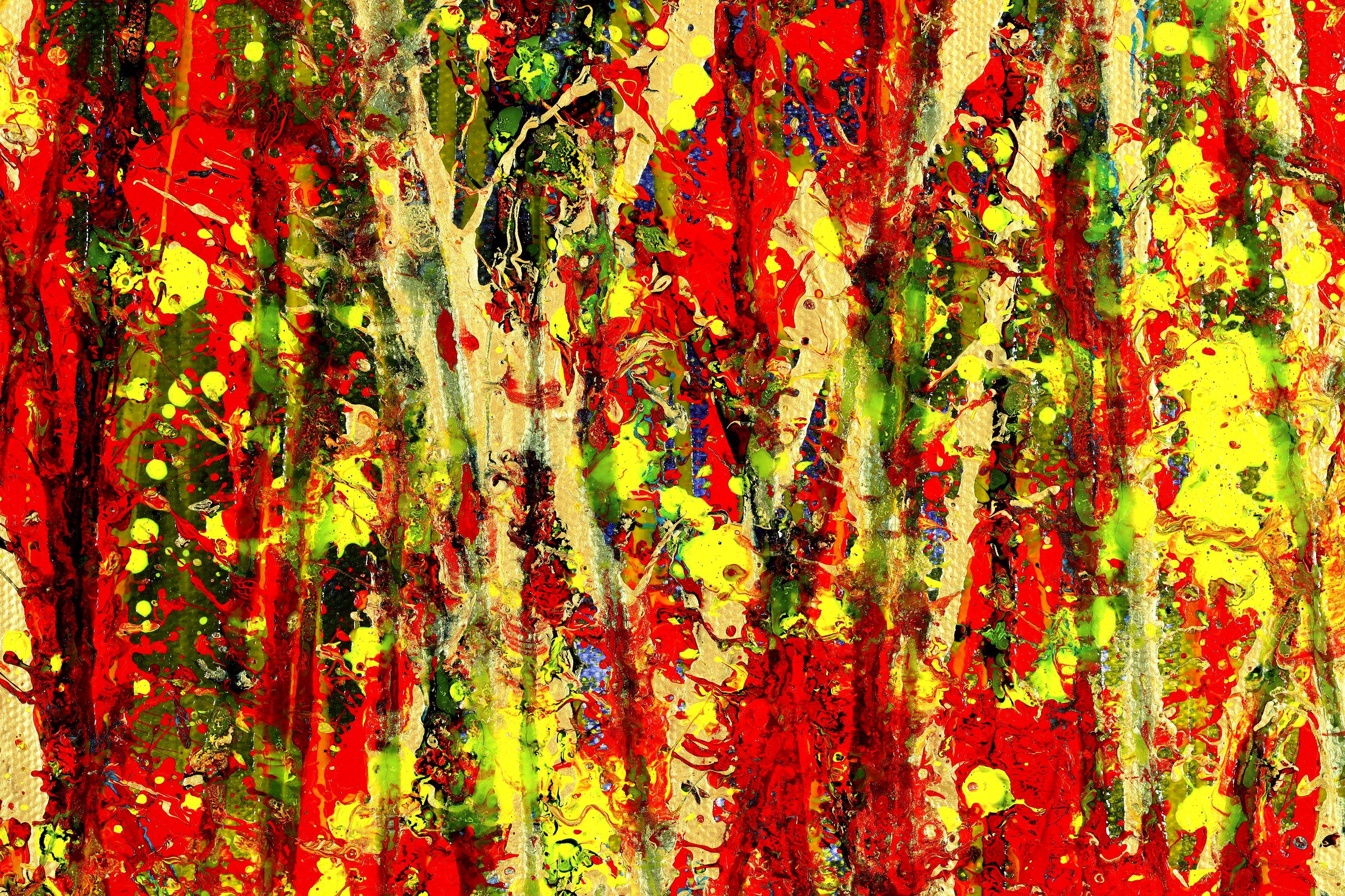 Sfumature d'oro (Un'altra celebrazione), Pittura, Acrilico su tela - Painting Astratto di Nestor Toro