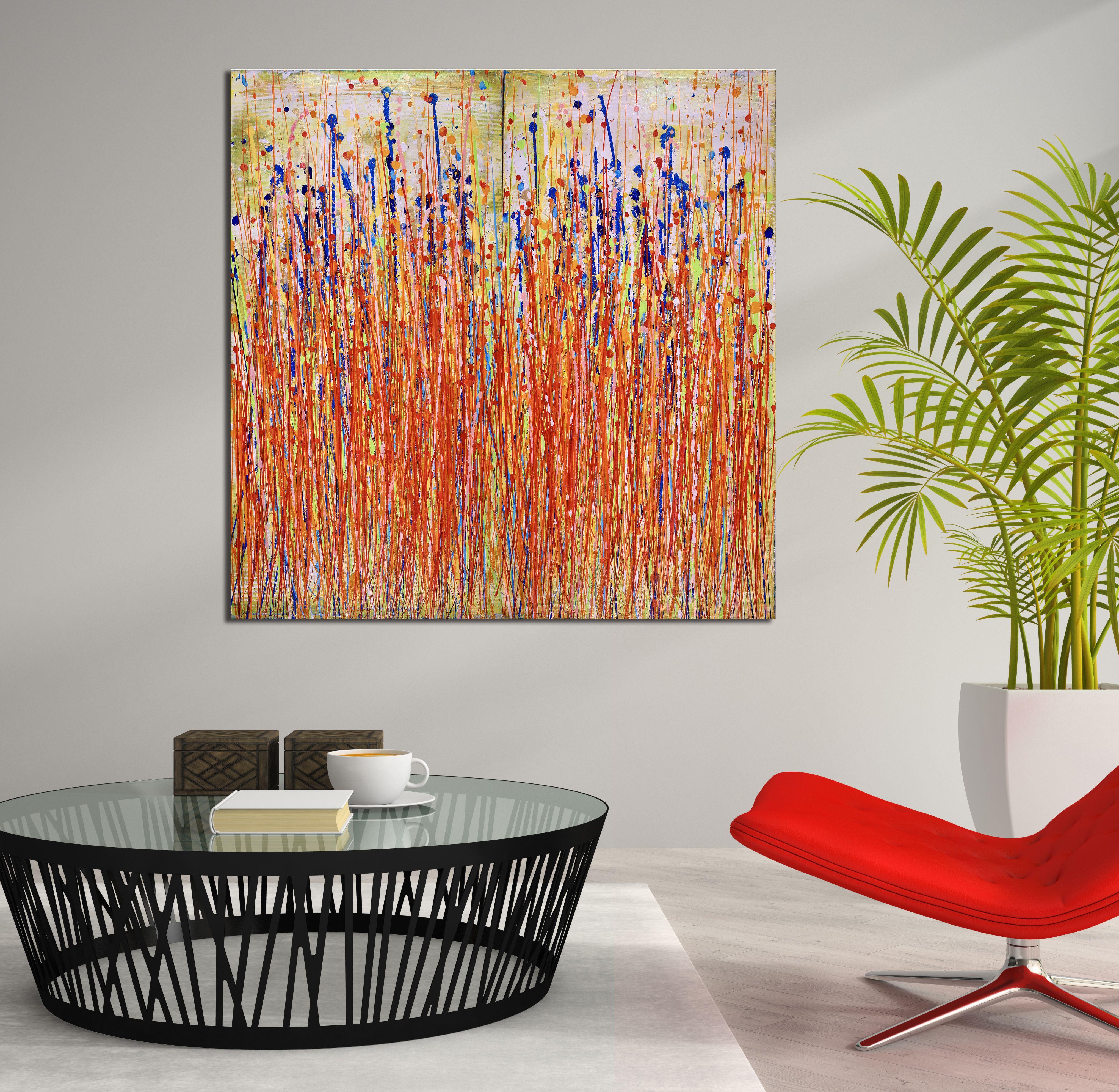 Frequenze scintillanti / Dittico, Pittura, Acrilico su tela - Painting Astratto di Nestor Toro
