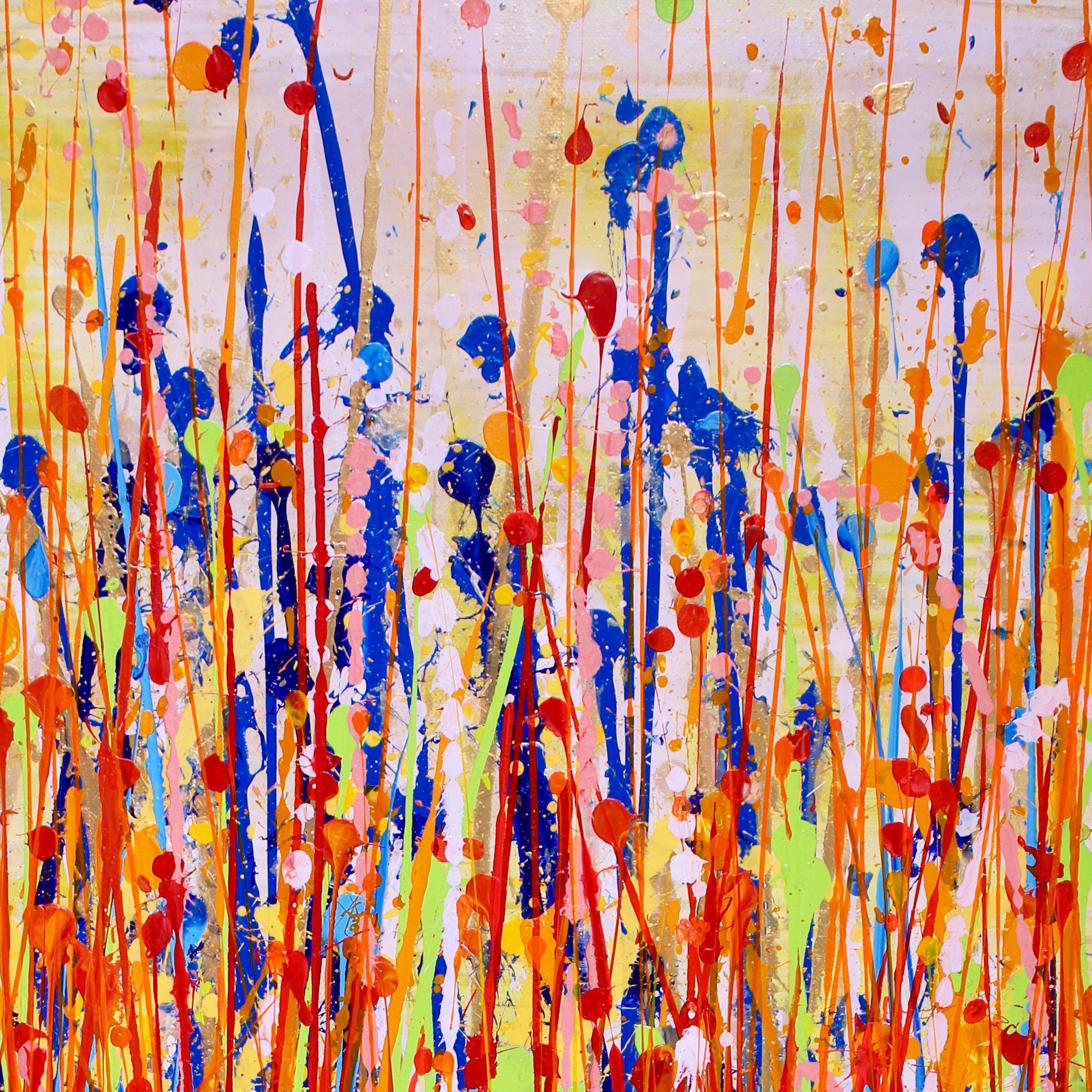 Frequenze scintillanti / Dittico, Pittura, Acrilico su tela - Abstract Painting Marrone di Nestor Toro