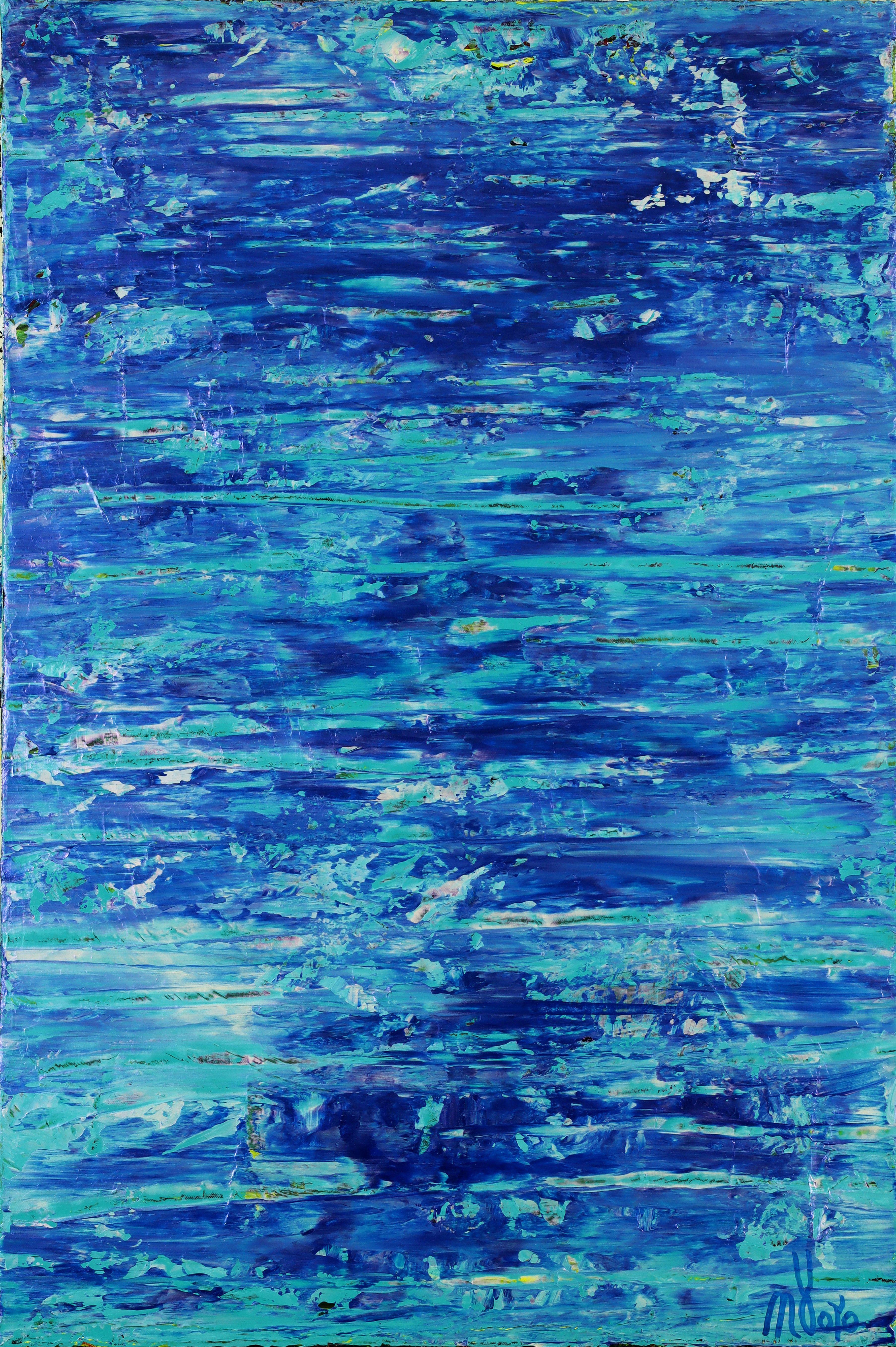 Abstract Painting di Nestor Toro - Sky Deep (2022), Pittura, Acrilico su tela