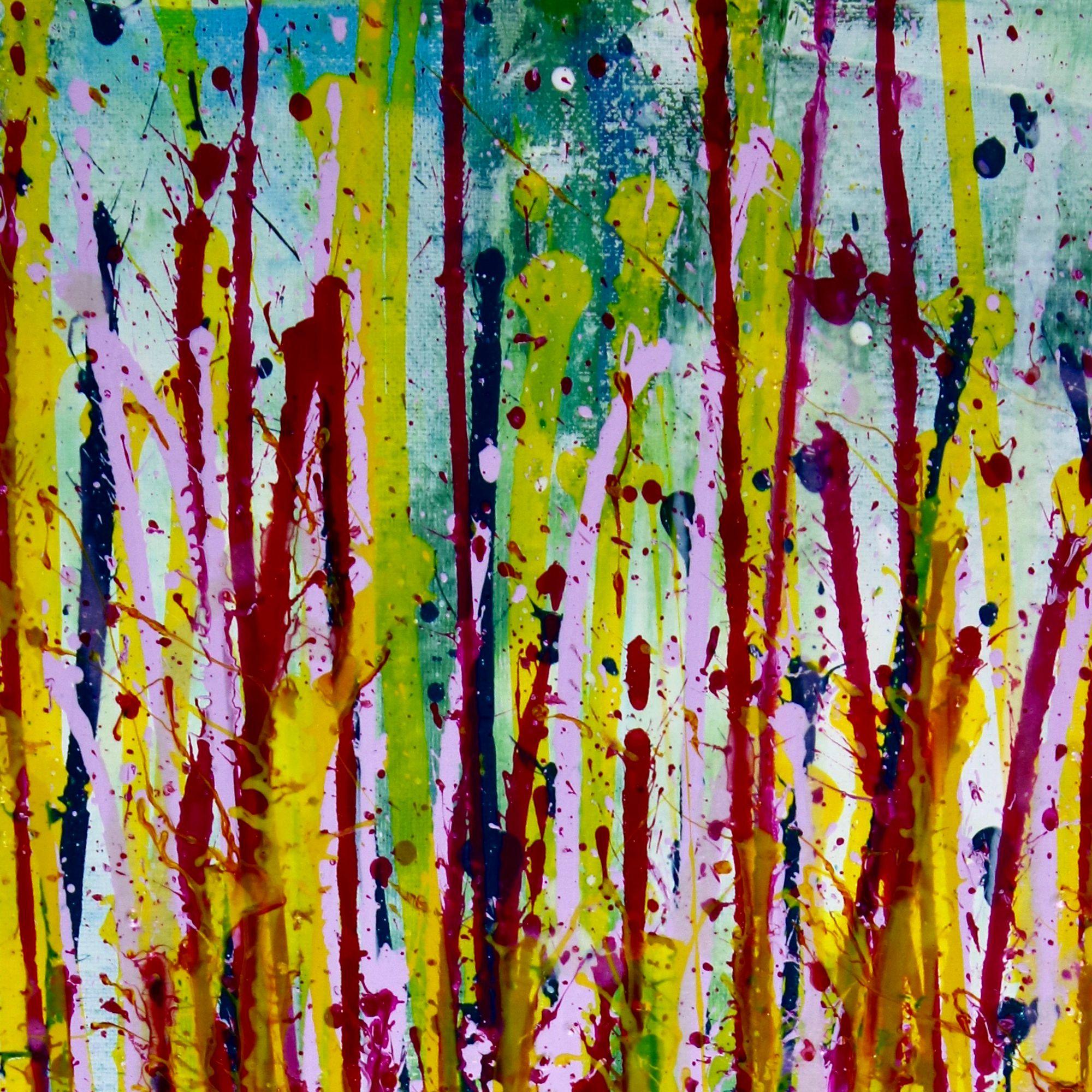 Small Vibrations (Ode to green) 2, Painting, Acrylic on Canvas For Sale 1