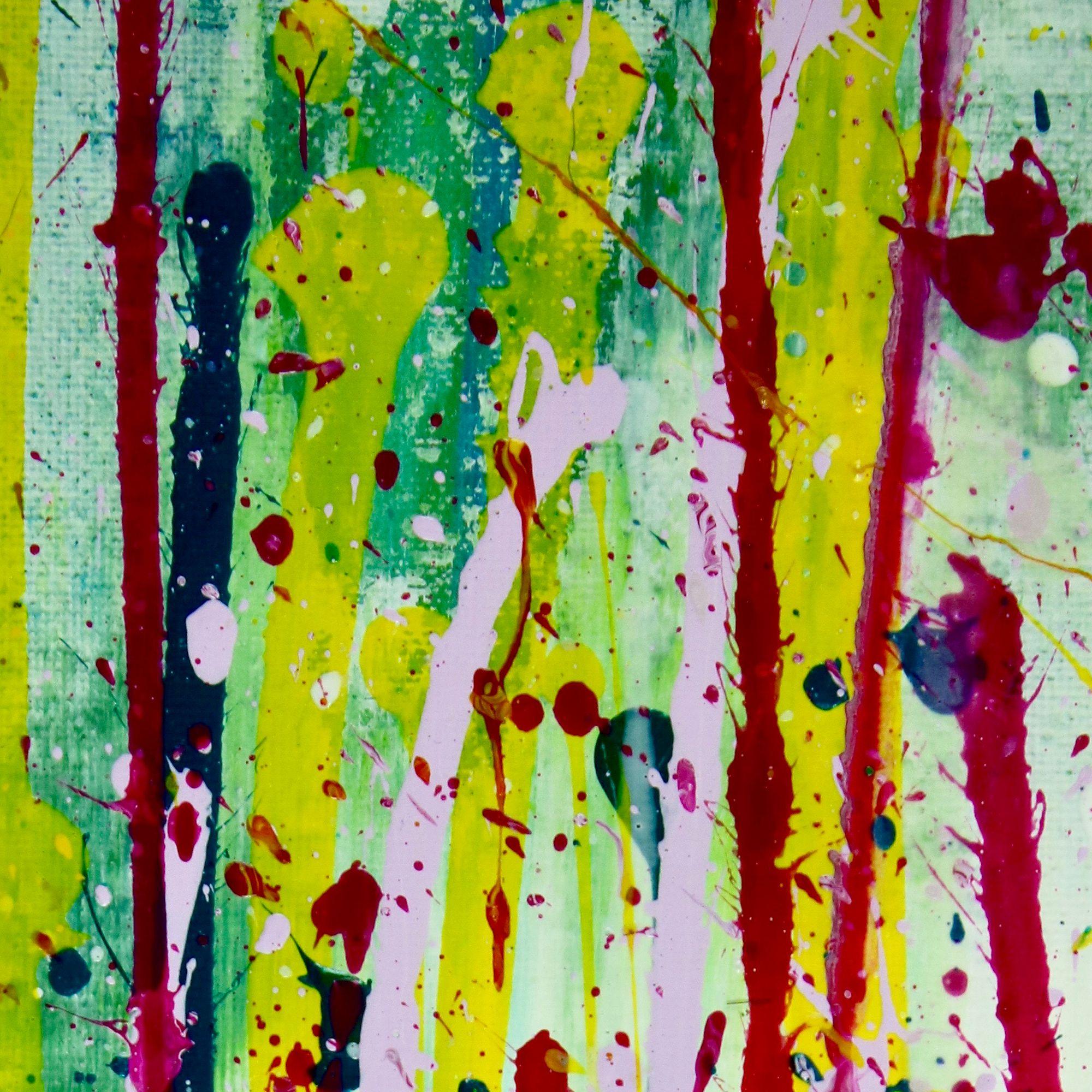 Kleine Vibrations (Ode bis Grün) 2, Gemälde, Acryl auf Leinwand im Angebot 1