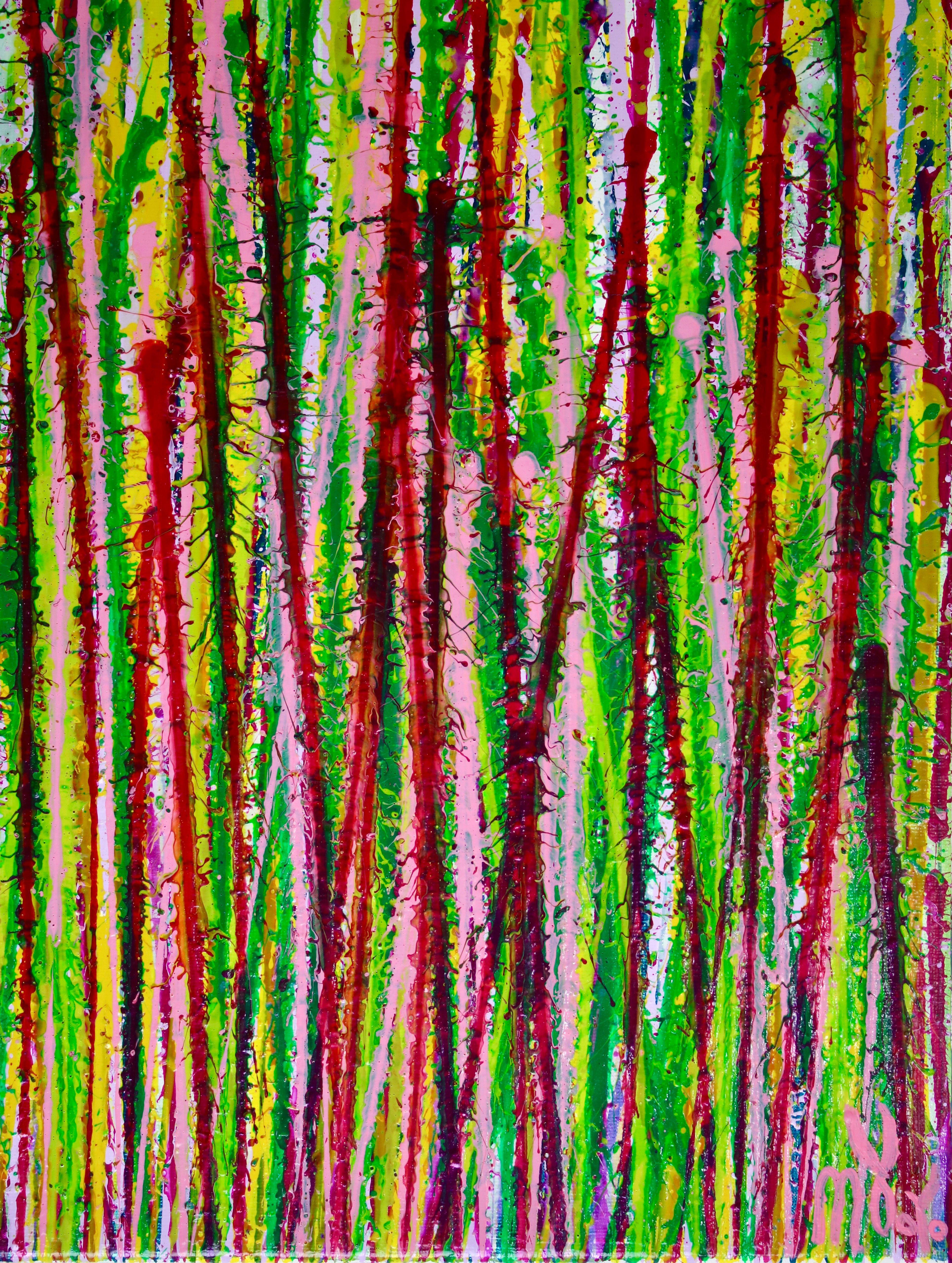 Kleine Vibrationen (Ode an Grün), Gemälde, Acryl auf Leinwand – Painting von Nestor Toro