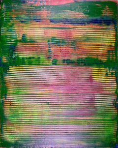 Small Windows - Purple Abstract Colorfield, Painting, Acrylic on Canvas