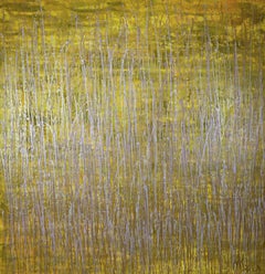 Somewhere in Between (Yellow and Gold), Painting, Acrylic on Canvas
