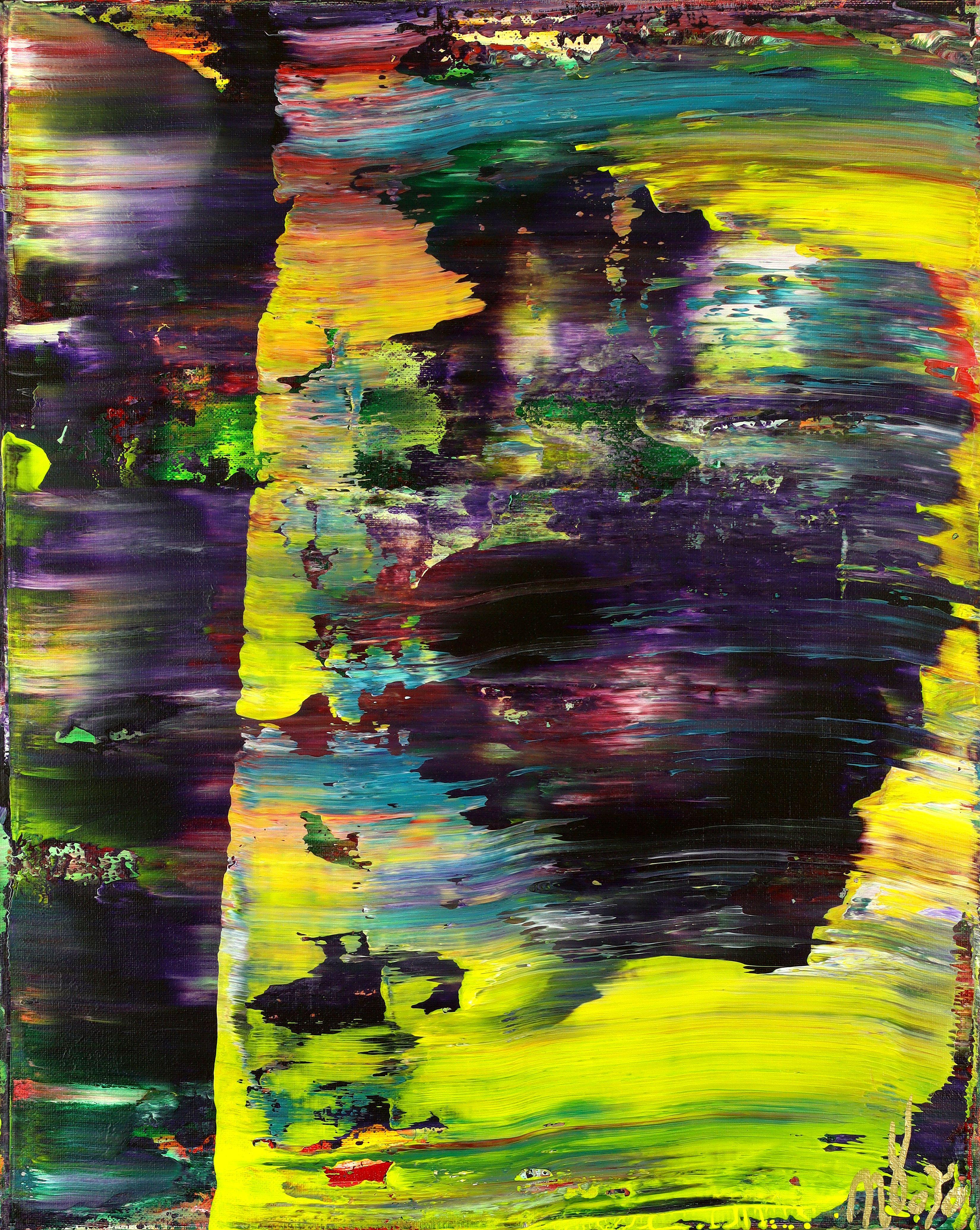 Abstract Painting di Nestor Toro - Split panorama 1, Pittura, Acrilico su tela