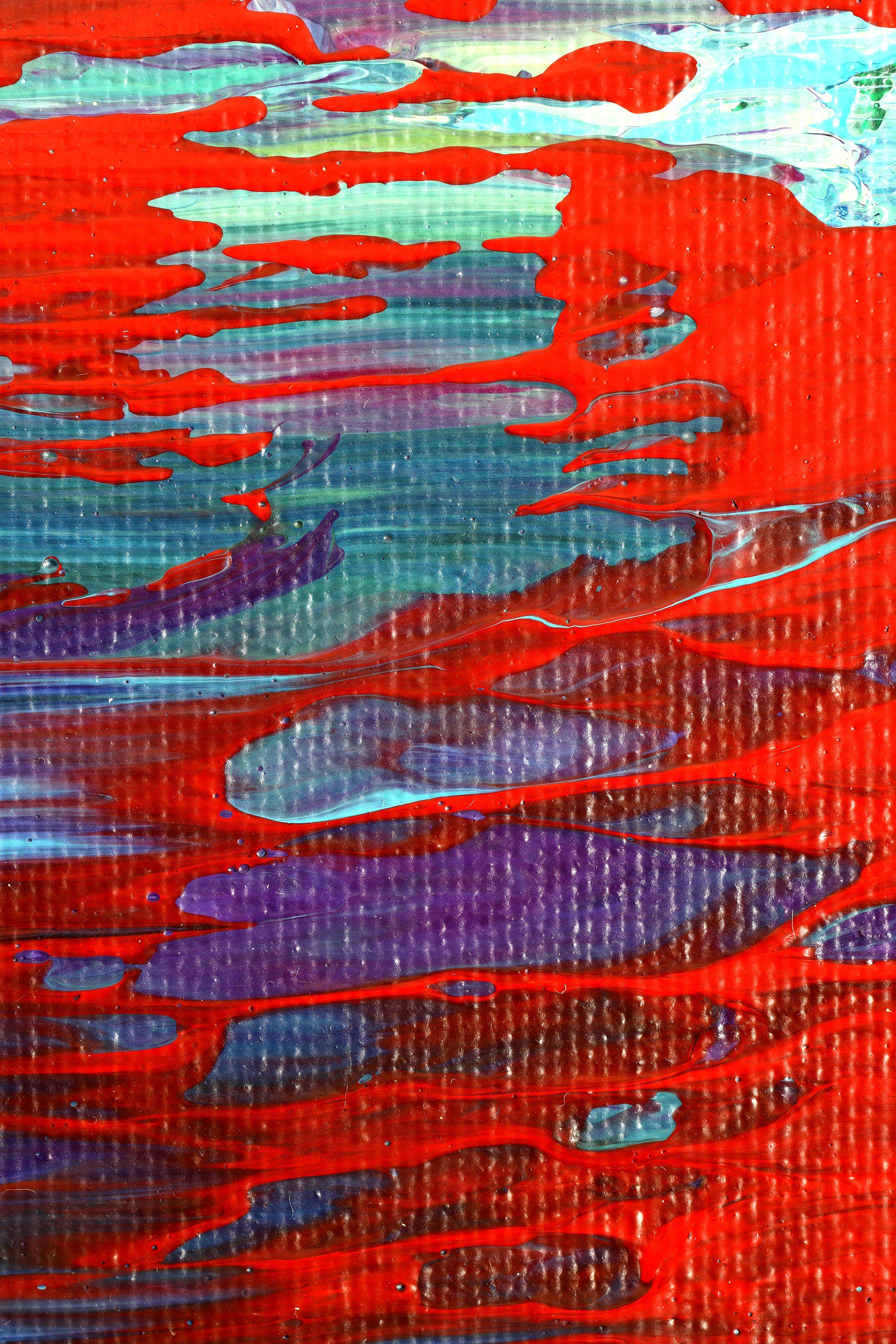 panorama fendu 4 (Action divisée), peinture, acrylique sur toile - Abstrait Painting par Nestor Toro