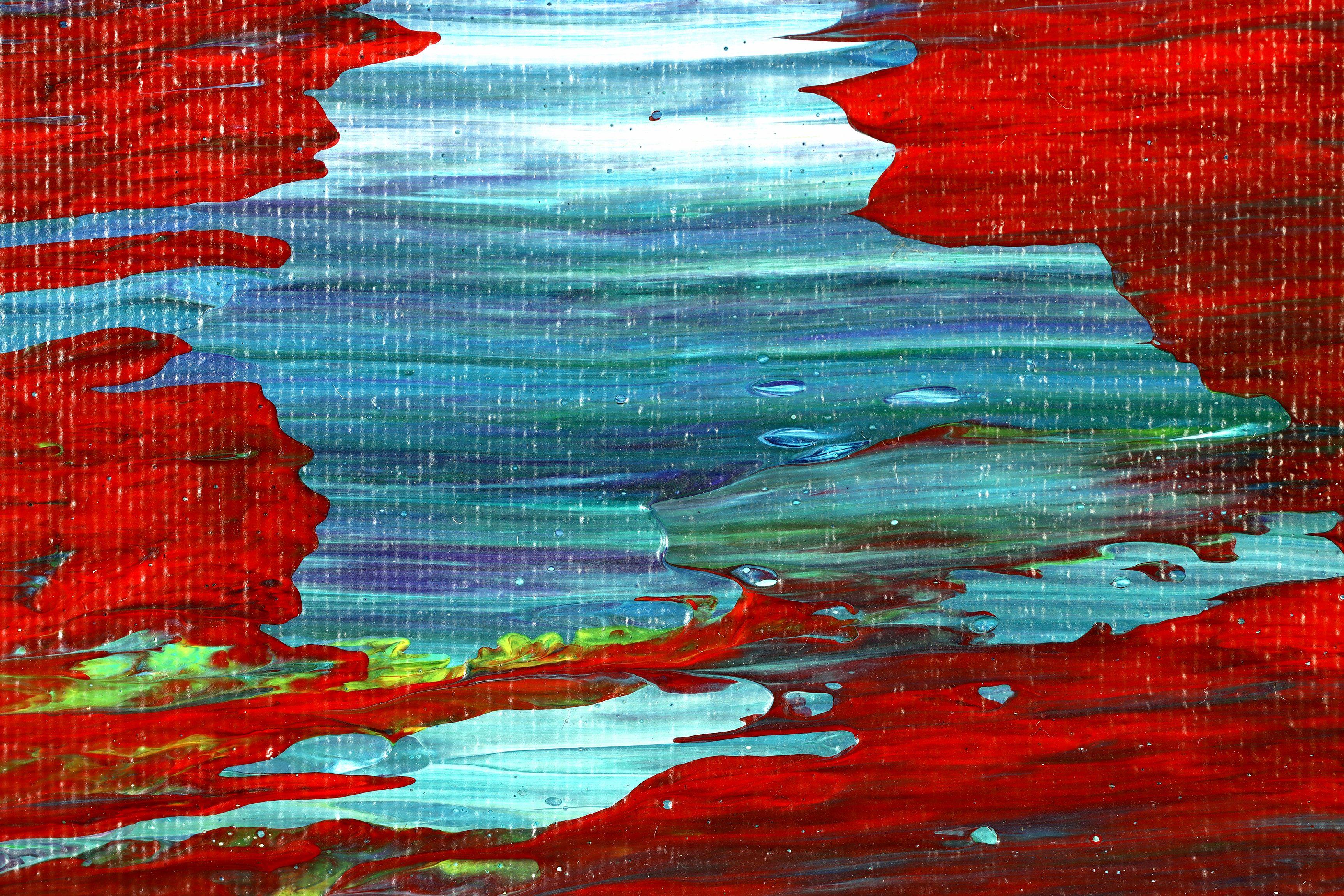 panorama fendu 4 (Action divisée), peinture, acrylique sur toile - Noir Abstract Painting par Nestor Toro