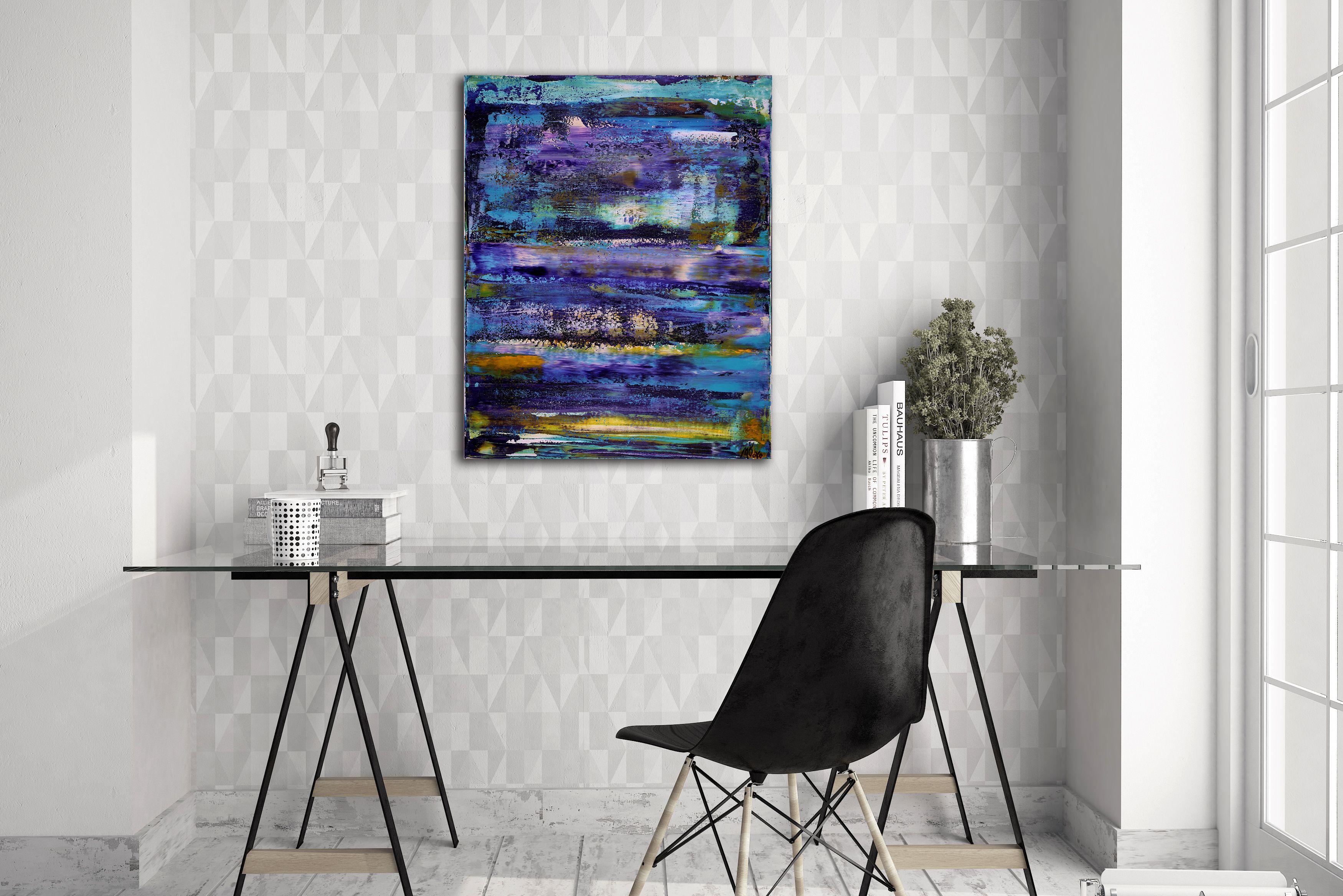 Fantasia spontanea viola, Pittura, Acrilico su tela - Painting Astratto di Nestor Toro