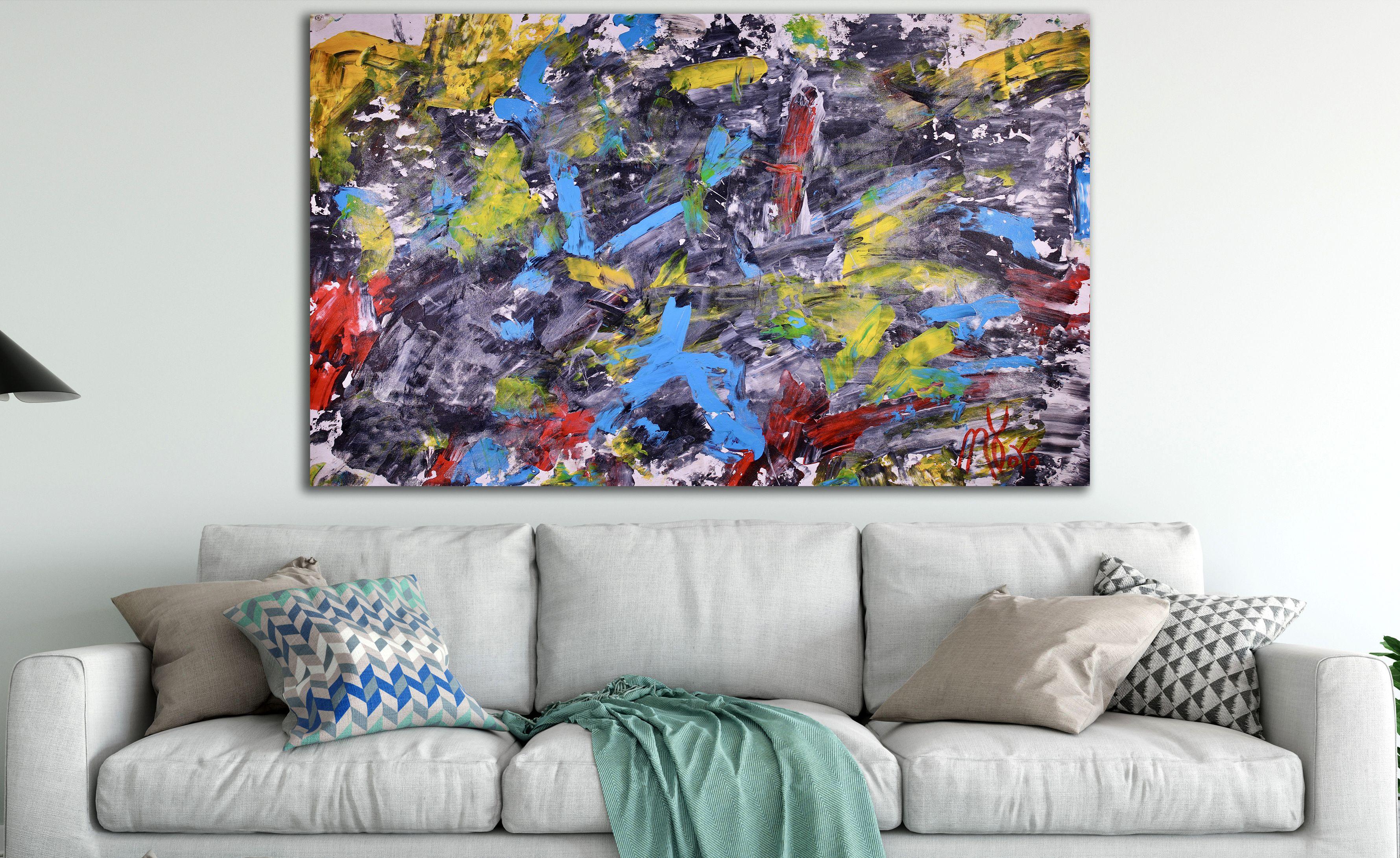 Un'esplosione di colore spontanea e fantasiosa che nasce dal nero e dall'argento trasparente.   Firmato!     ASTRATTI ORIGINALI DI PREGIO - UNICI NEL LORO GENERE!  Realizzo solo opere originali. Ogni esemplare è unico nel suo genere, quindi avrai