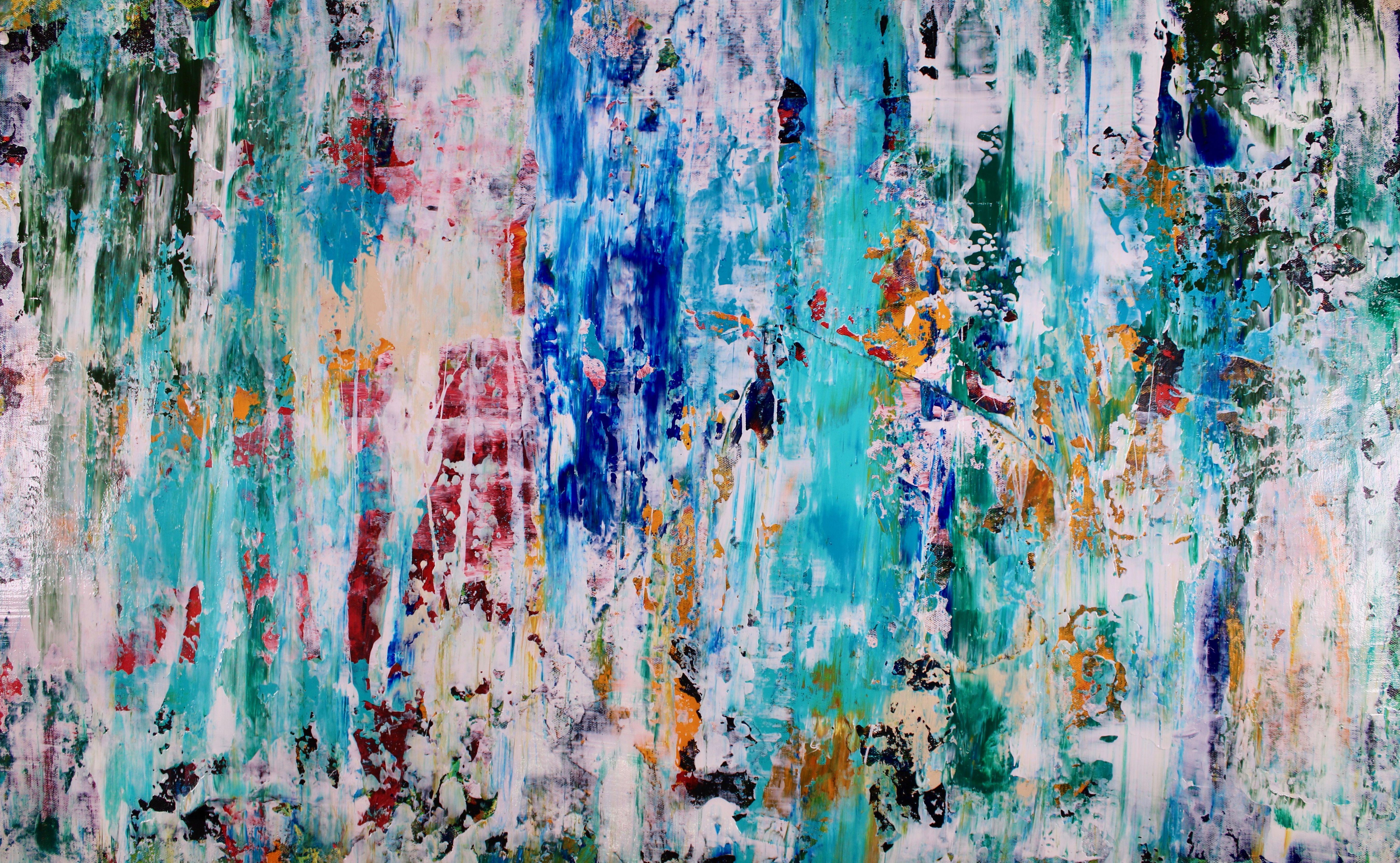Abstract Painting di Nestor Toro - Piscina di marea spontanea, Pittura, Acrilico su tela