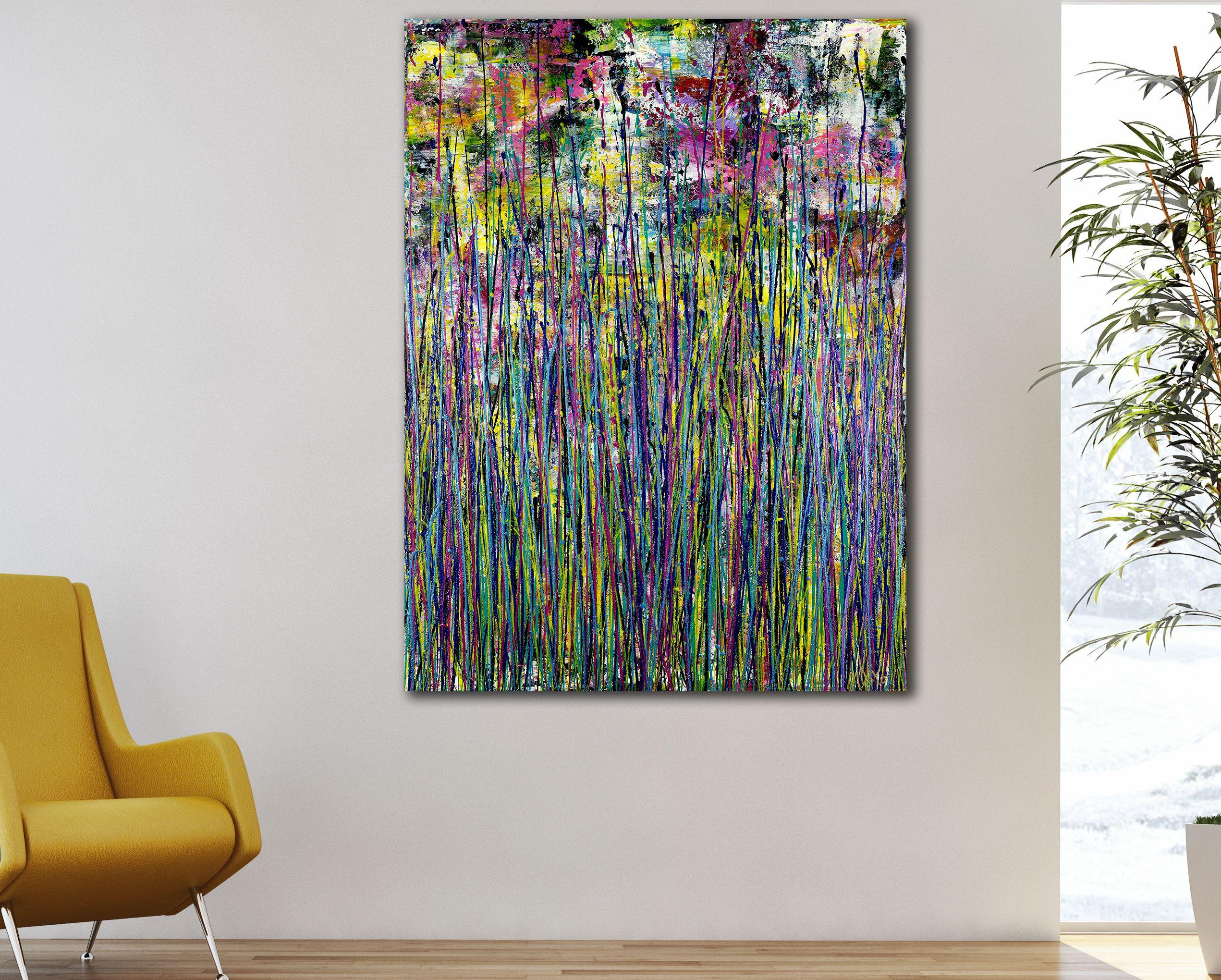 Frequenze primaverili, Pittura, Acrilico su tela - Painting di Nestor Toro