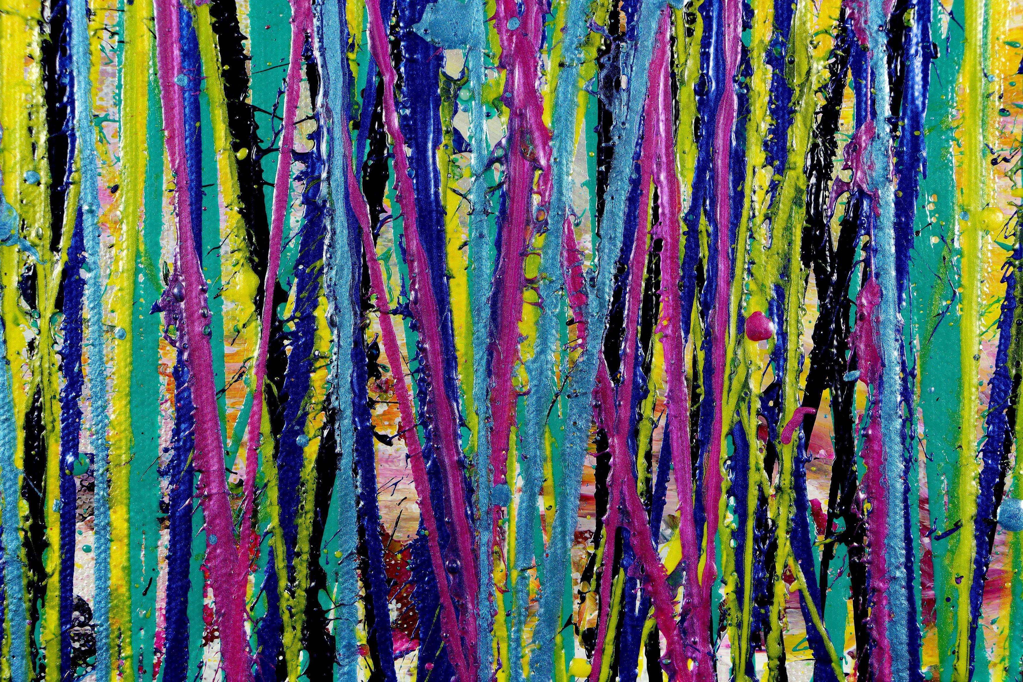 Frequenze primaverili, Pittura, Acrilico su tela - Painting Astratto di Nestor Toro
