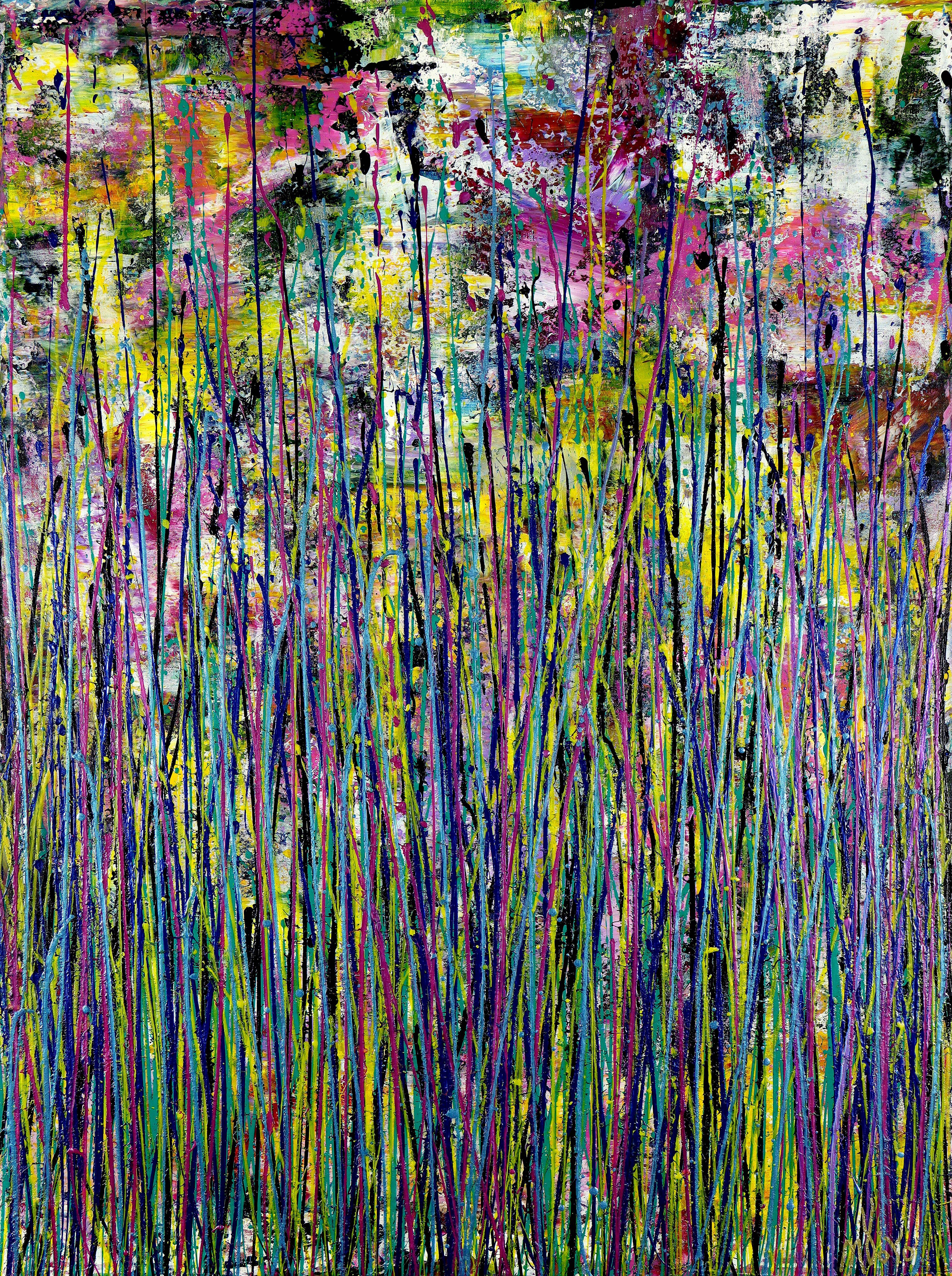 Abstract Painting di Nestor Toro - Frequenze primaverili, Pittura, Acrilico su tela