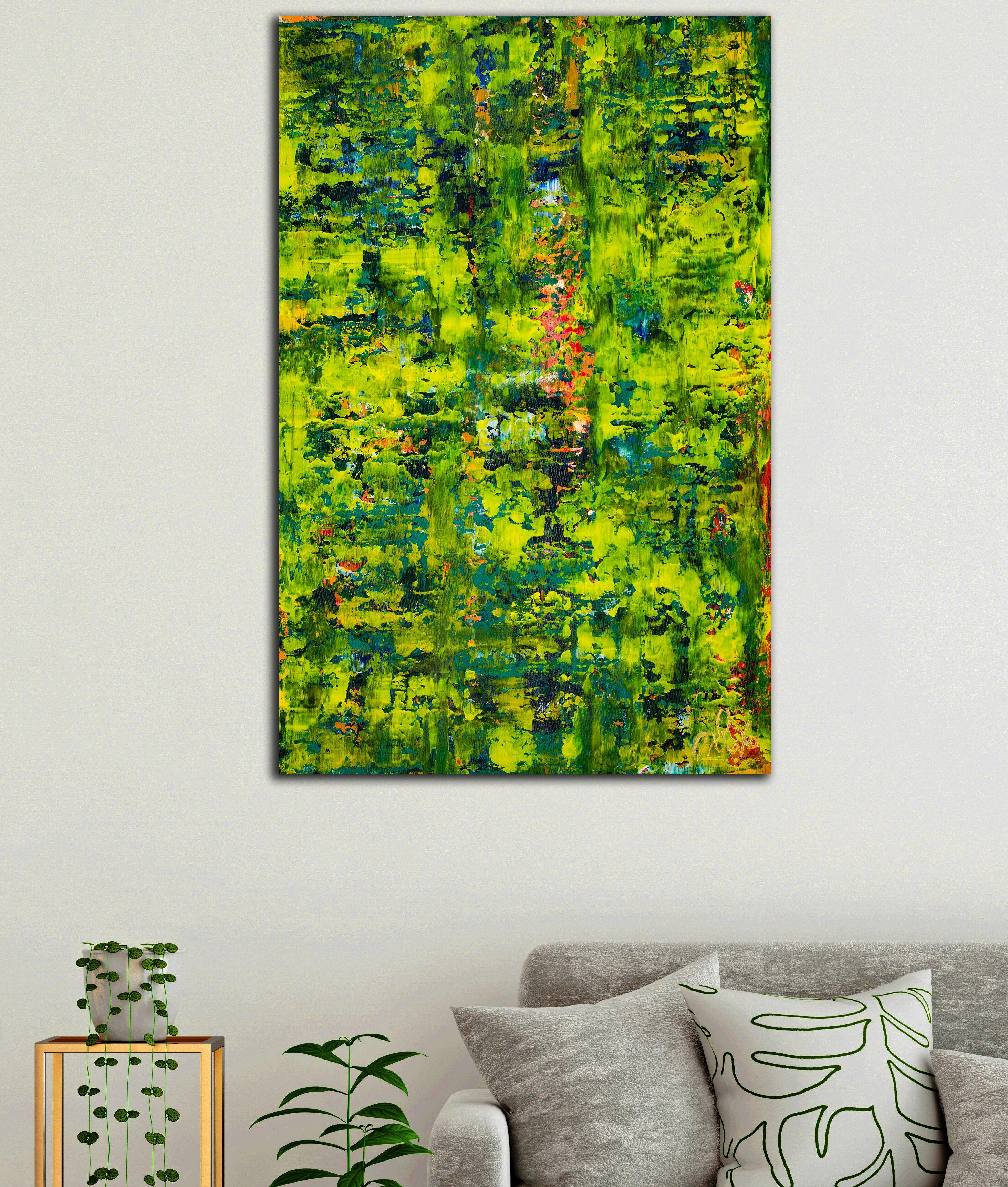 Barlume di primavera, Pittura, Acrilico su tela - Painting di Nestor Toro