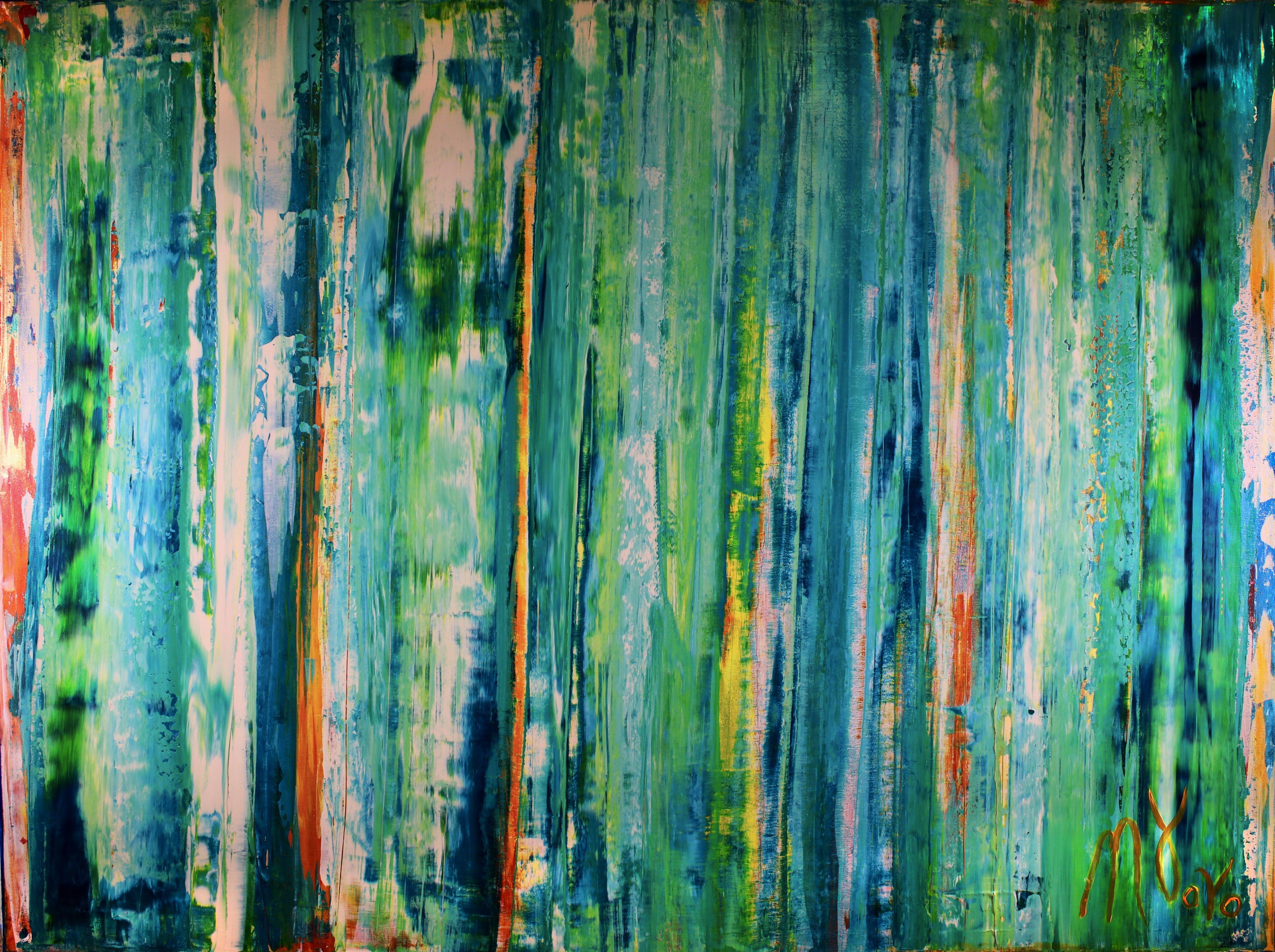 Nestor Toro Abstract Painting - Spring Meadow, Painting, Acrylic on Canvas