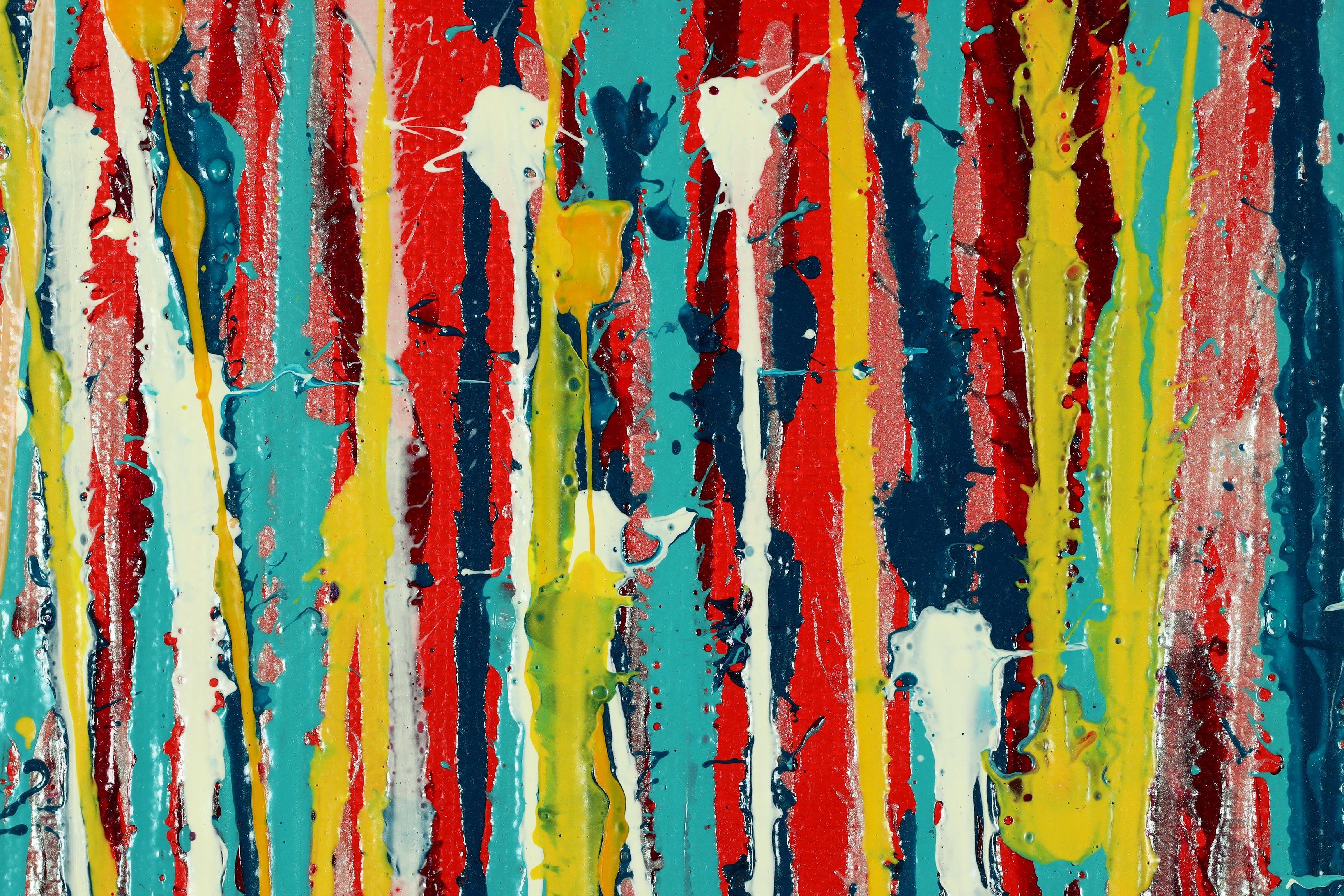 Strange Spectra 6 (Over Red) (2022), Gemälde, Acryl auf Leinwand (Braun), Abstract Painting, von Nestor Toro