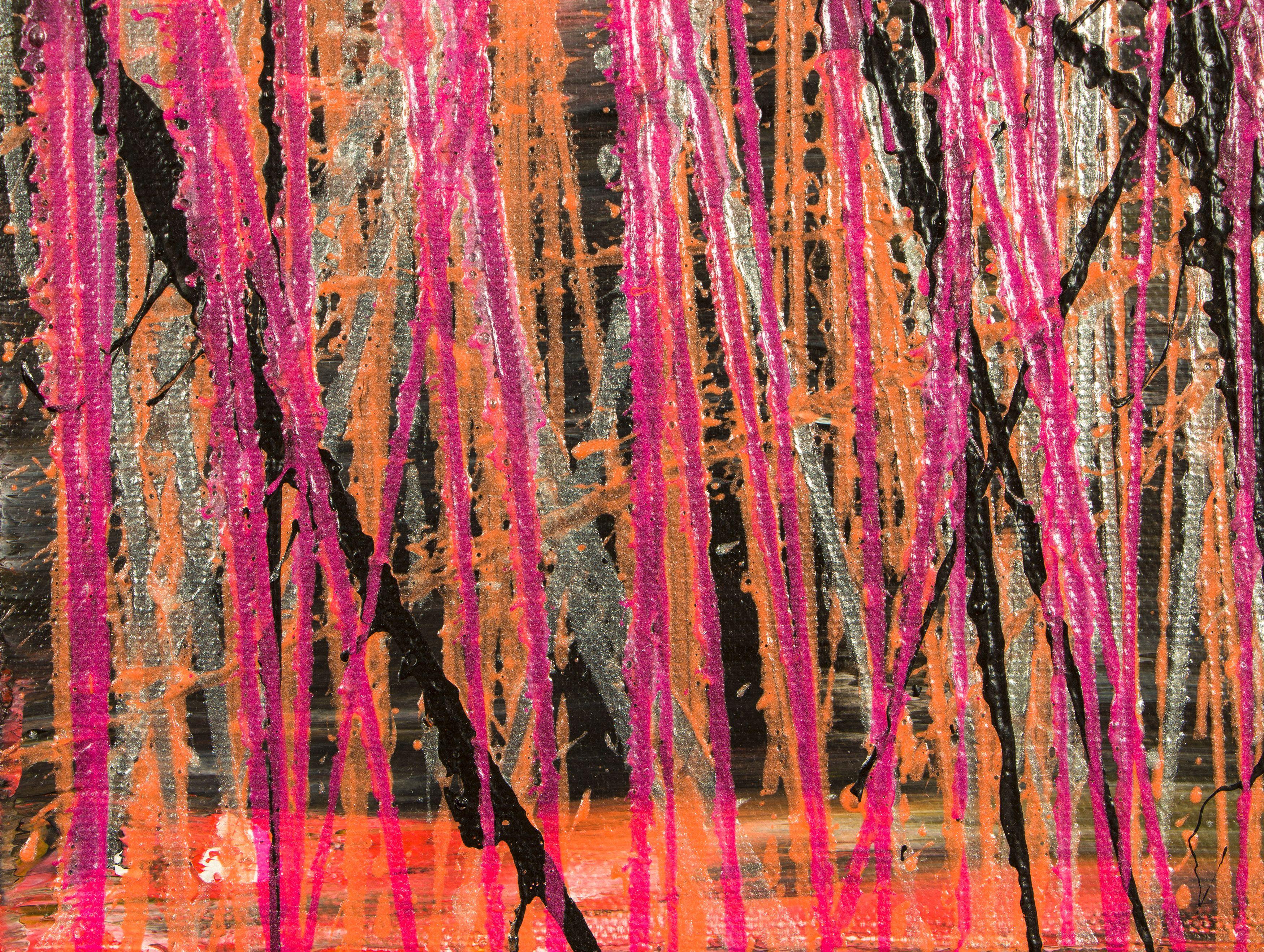 Tempesta rosa improvvisa, Pittura, Acrilico su tela - Painting Astratto di Nestor Toro