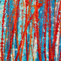 Sudden roter Sturm, Gemälde, Acryl auf Leinwand