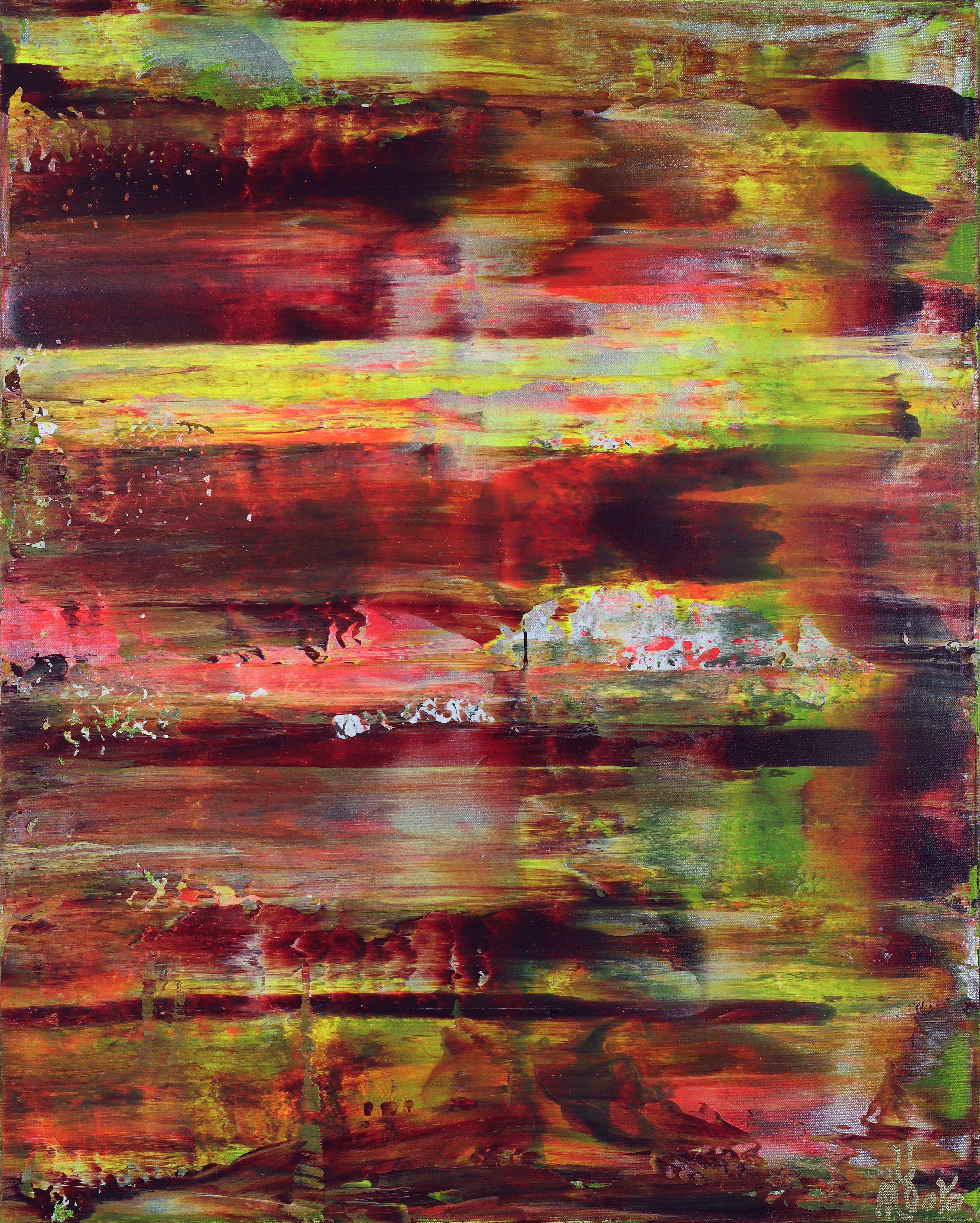 Abstract Painting di Nestor Toro - Panorama del raccolto estivo 2, Pittura, Acrilico su tela