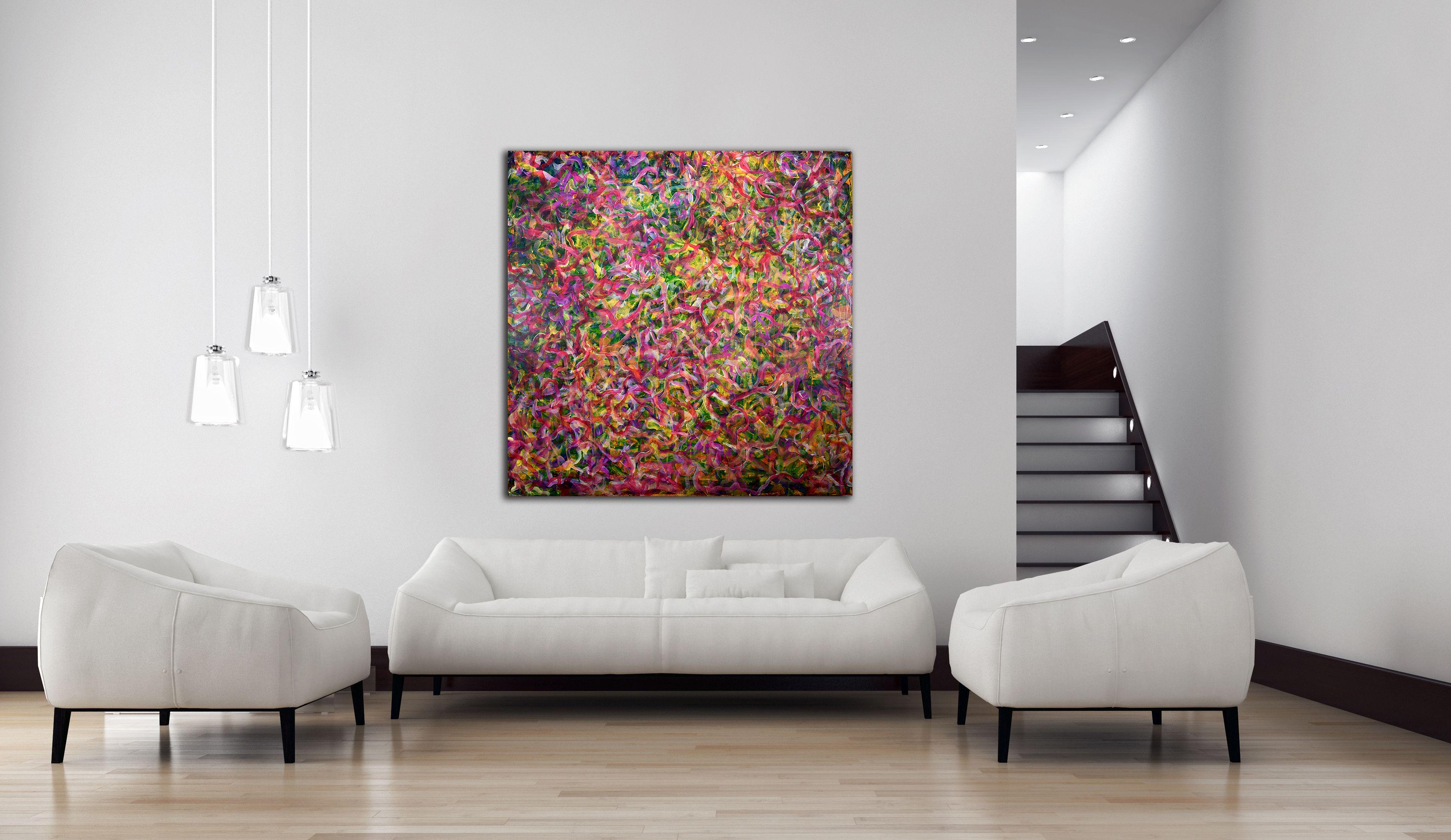 Passeggiata estiva, Pittura, Acrilico su tela - Painting Astratto di Nestor Toro