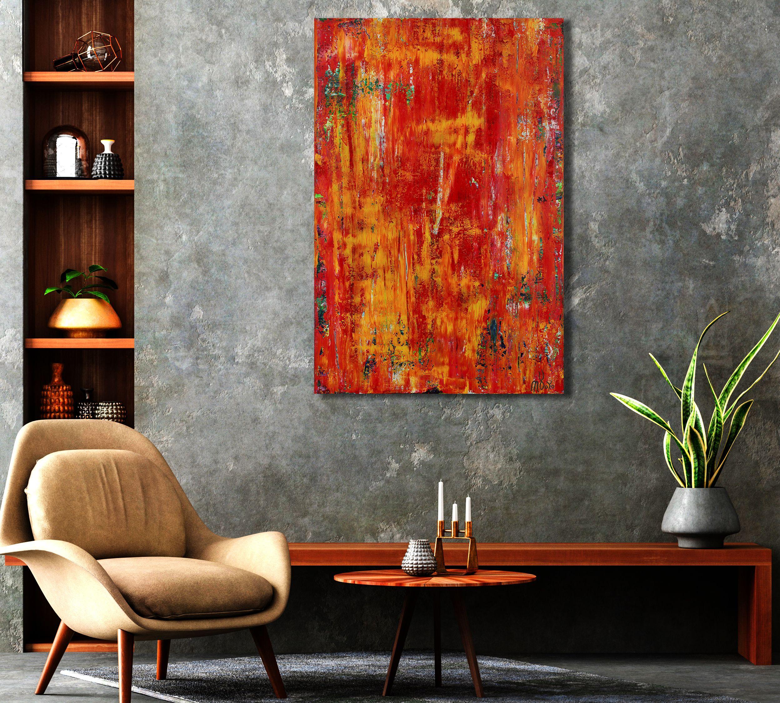 Primo piano del sole, Pittura, Acrilico su tela - Painting di Nestor Toro