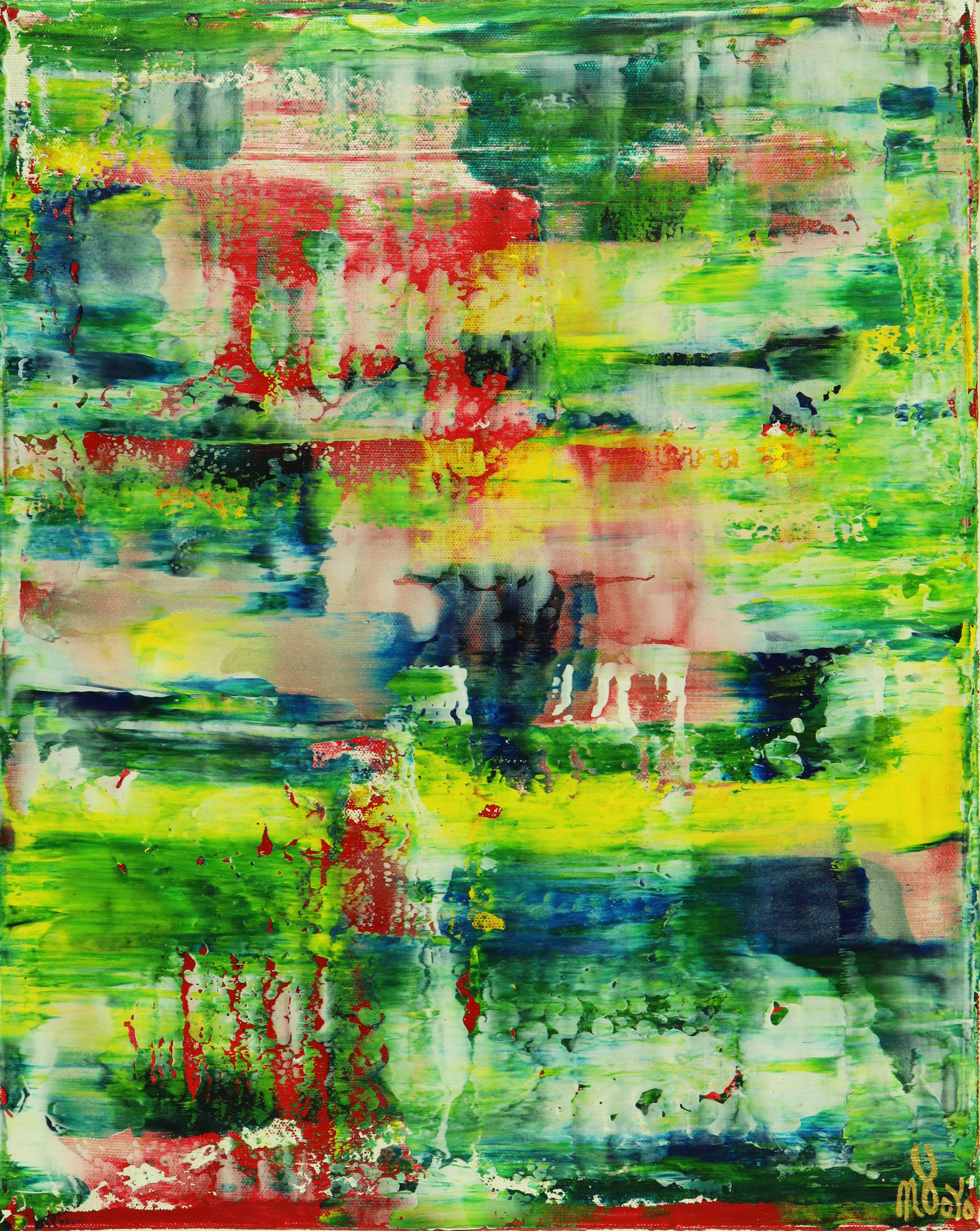 Abstract Painting di Nestor Toro - Panorama mattutino 1, Pittura, Acrilico su tela
