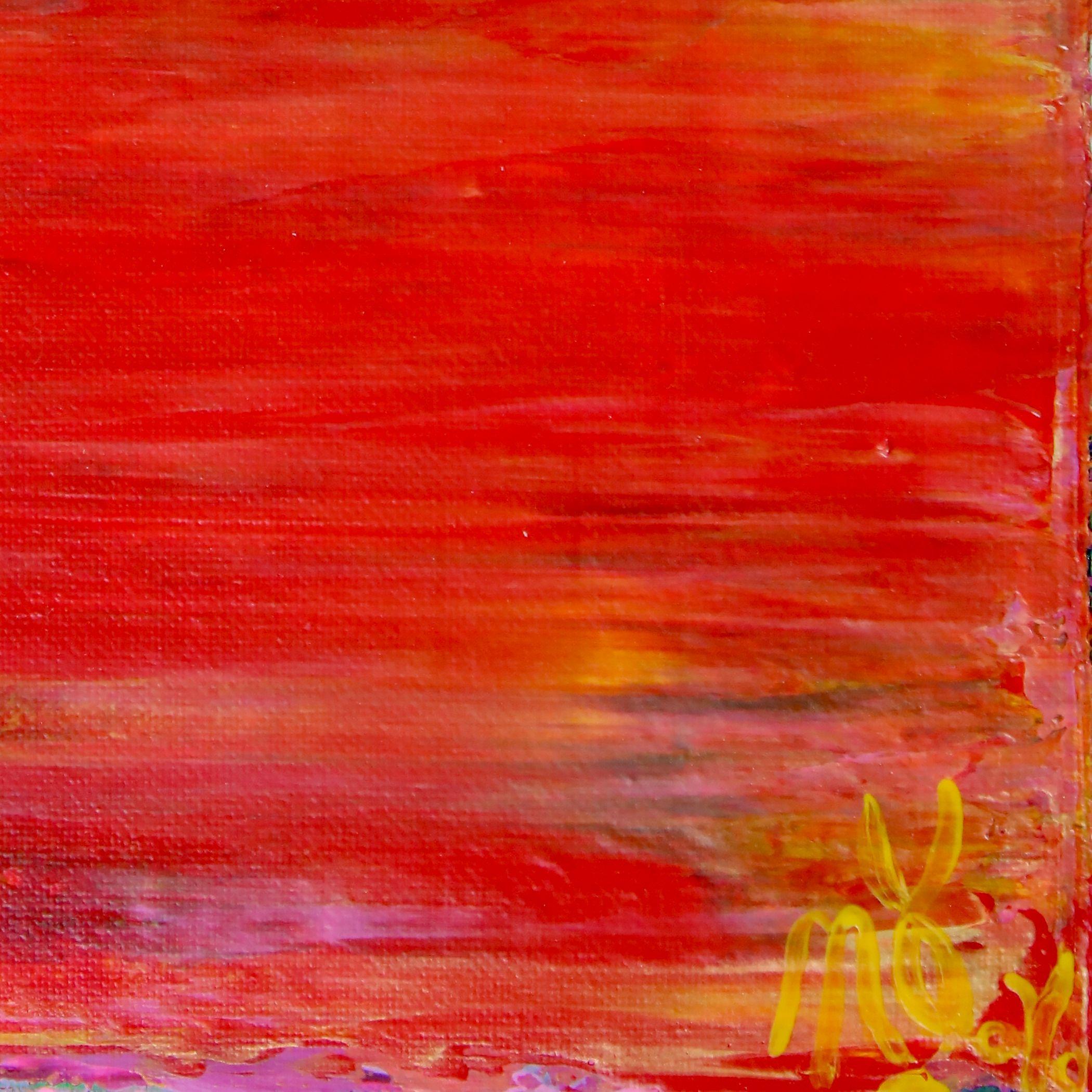 Sunset paradise 2, Painting, Acrylic on Canvas 2