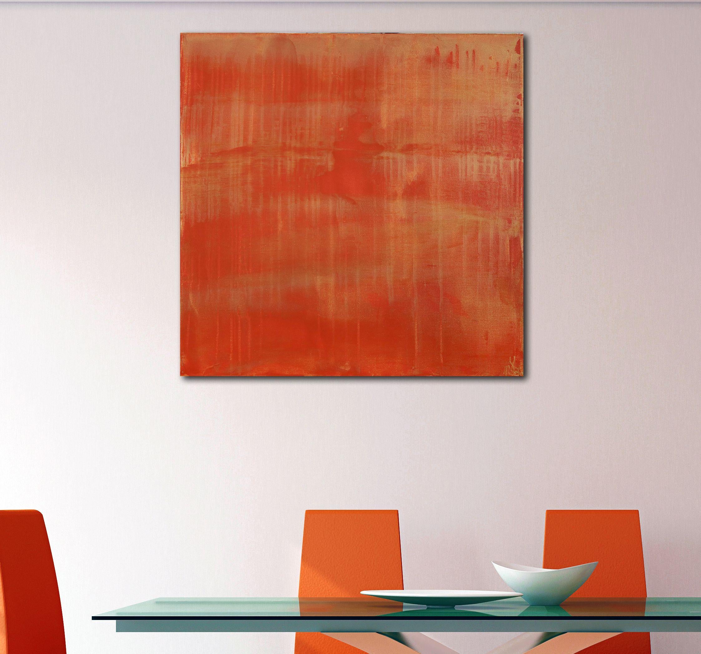 Sunset paradise 7 (Metallic Orange Spectra), Painting, Acrylic on Canvas 1