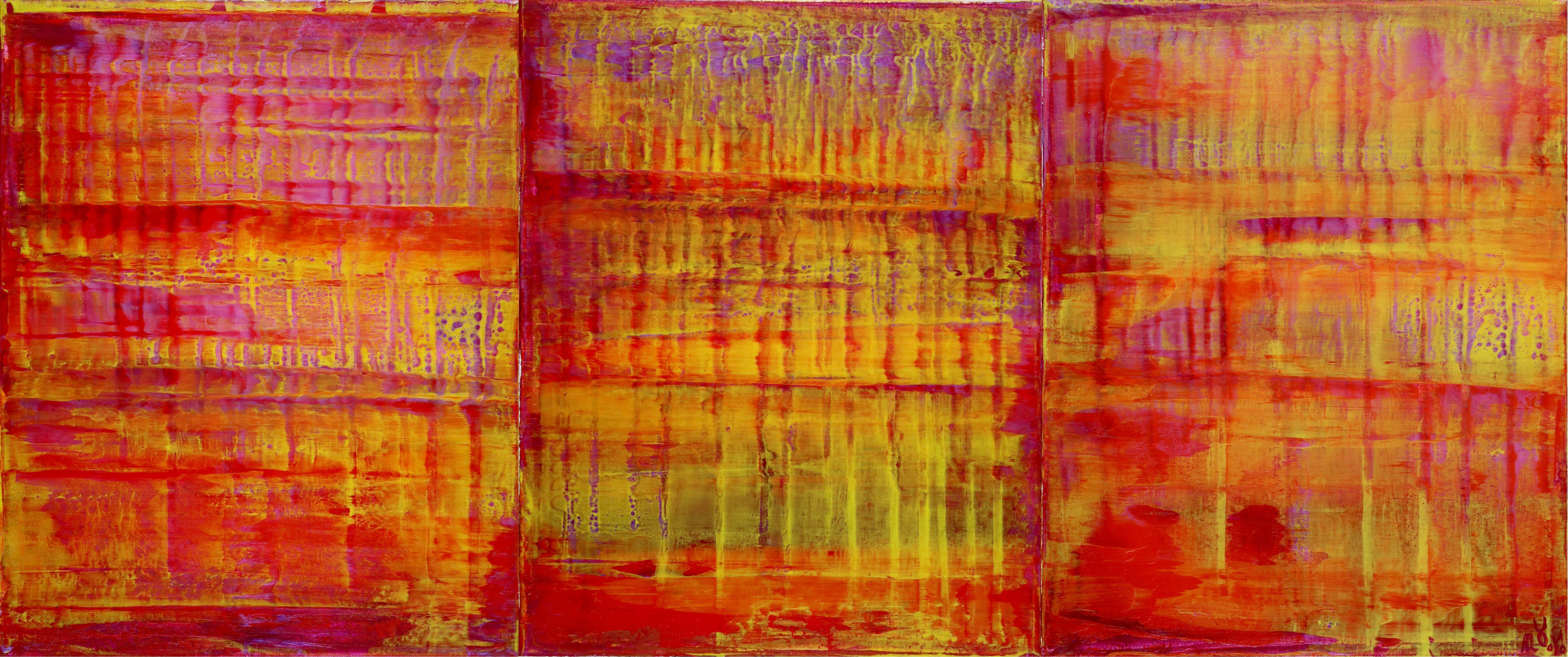 Nestor Toro Abstract Painting - Sunset sunrise (Sun luminance), Painting, Acrylic on Canvas