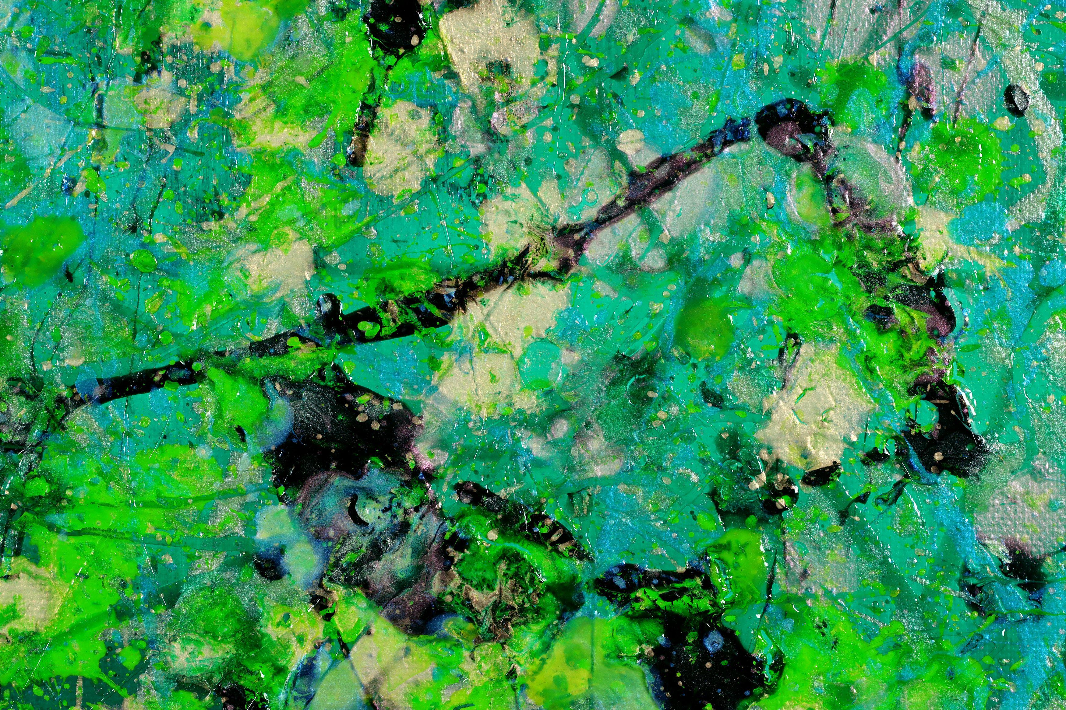 Tangled up in green 2, Gemälde, Acryl auf Leinwand (Abstrakt), Painting, von Nestor Toro