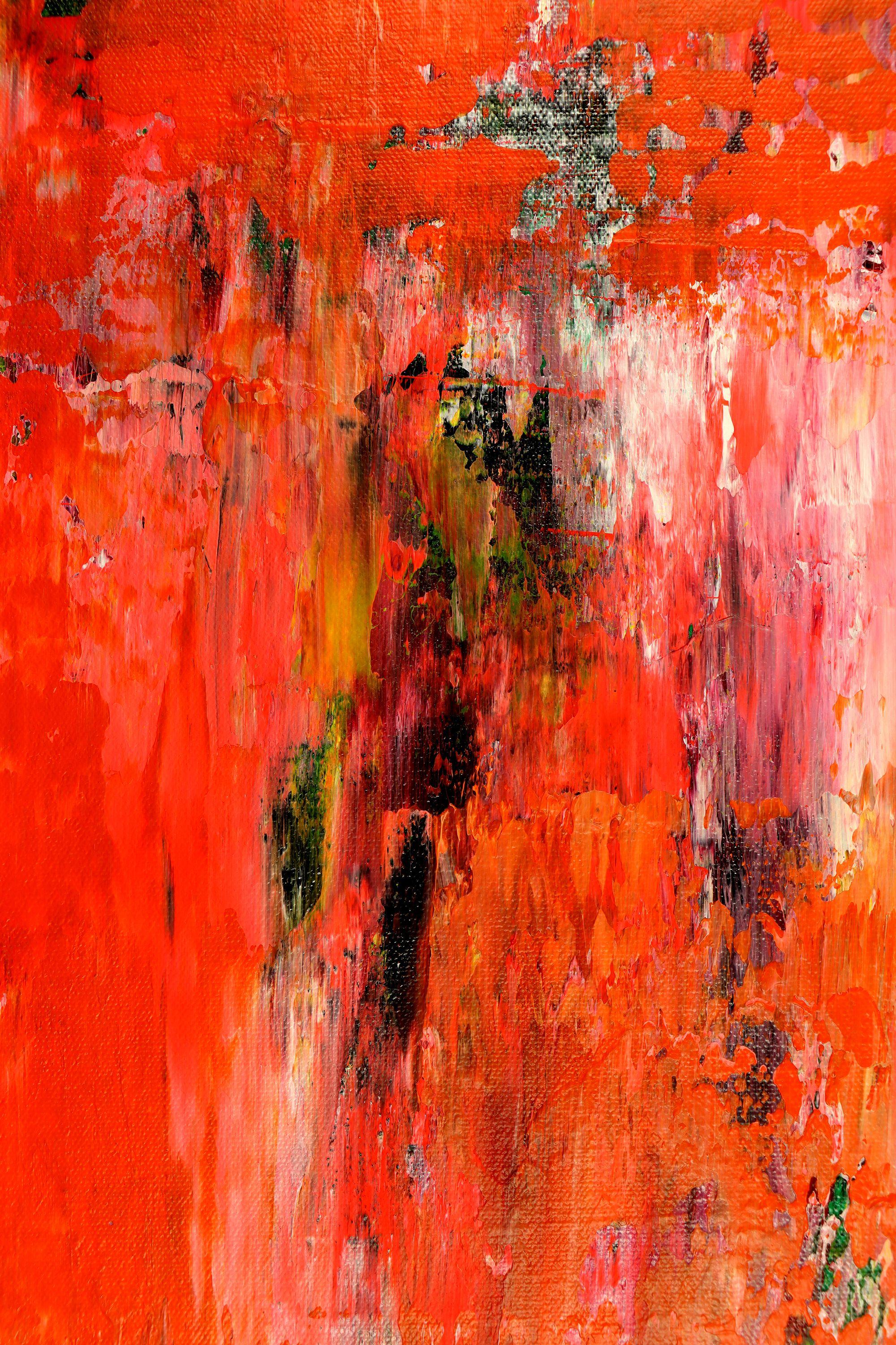 Terrain in Orange and Rust, Painting, Acrylic on Canvas For Sale 1