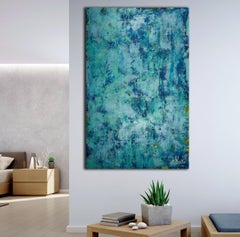 The deepest ocean (Turquoise spectra), Painting, Acrylic on Canvas