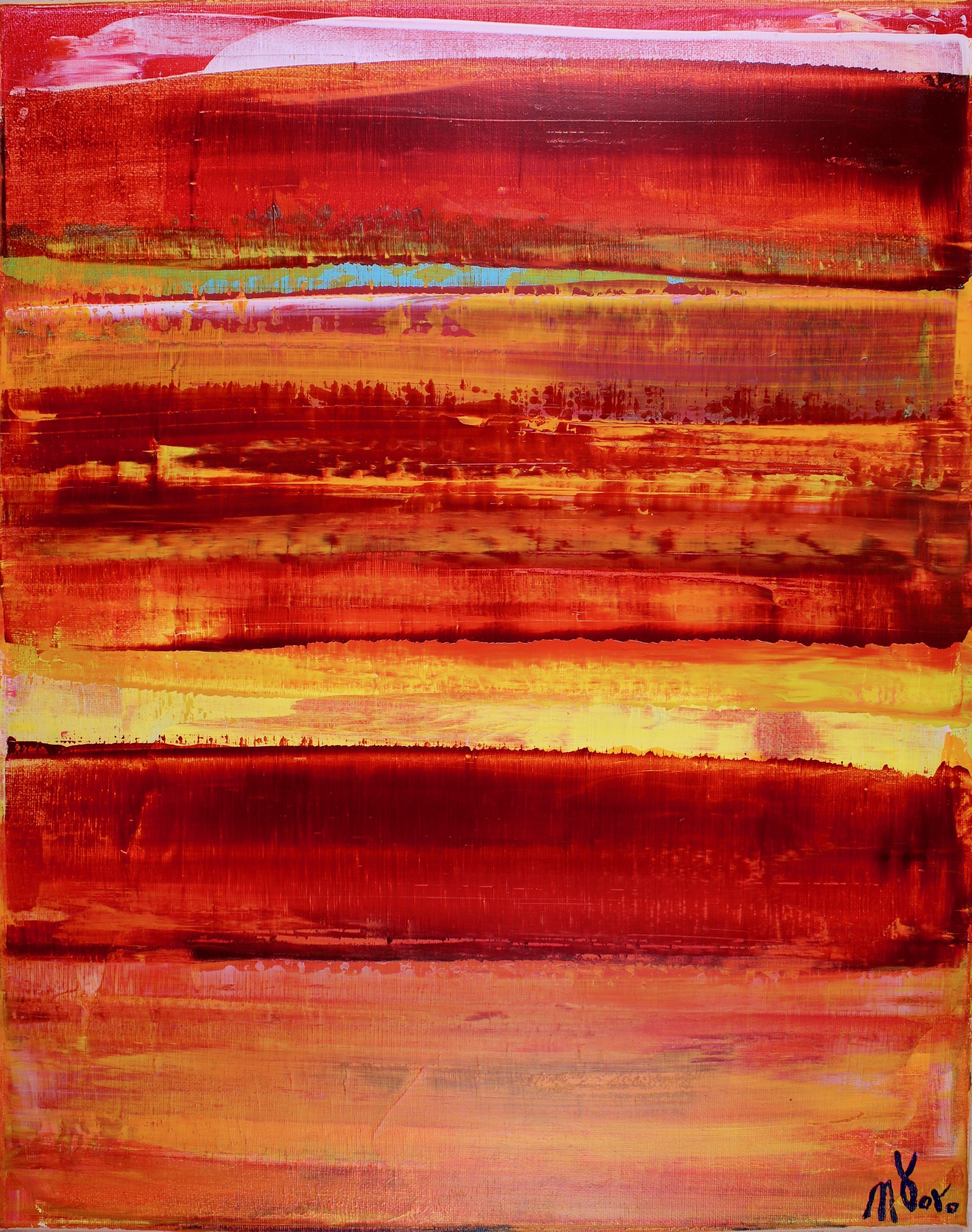 Abstract Painting di Nestor Toro - Horizon 2, Pittura, Acrilico su tela