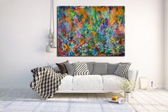 THE REBEL RETREAT-DREAMY ABSTRACT - DEEP EDGE READ, Pintura, Acrílico sobre lienzo