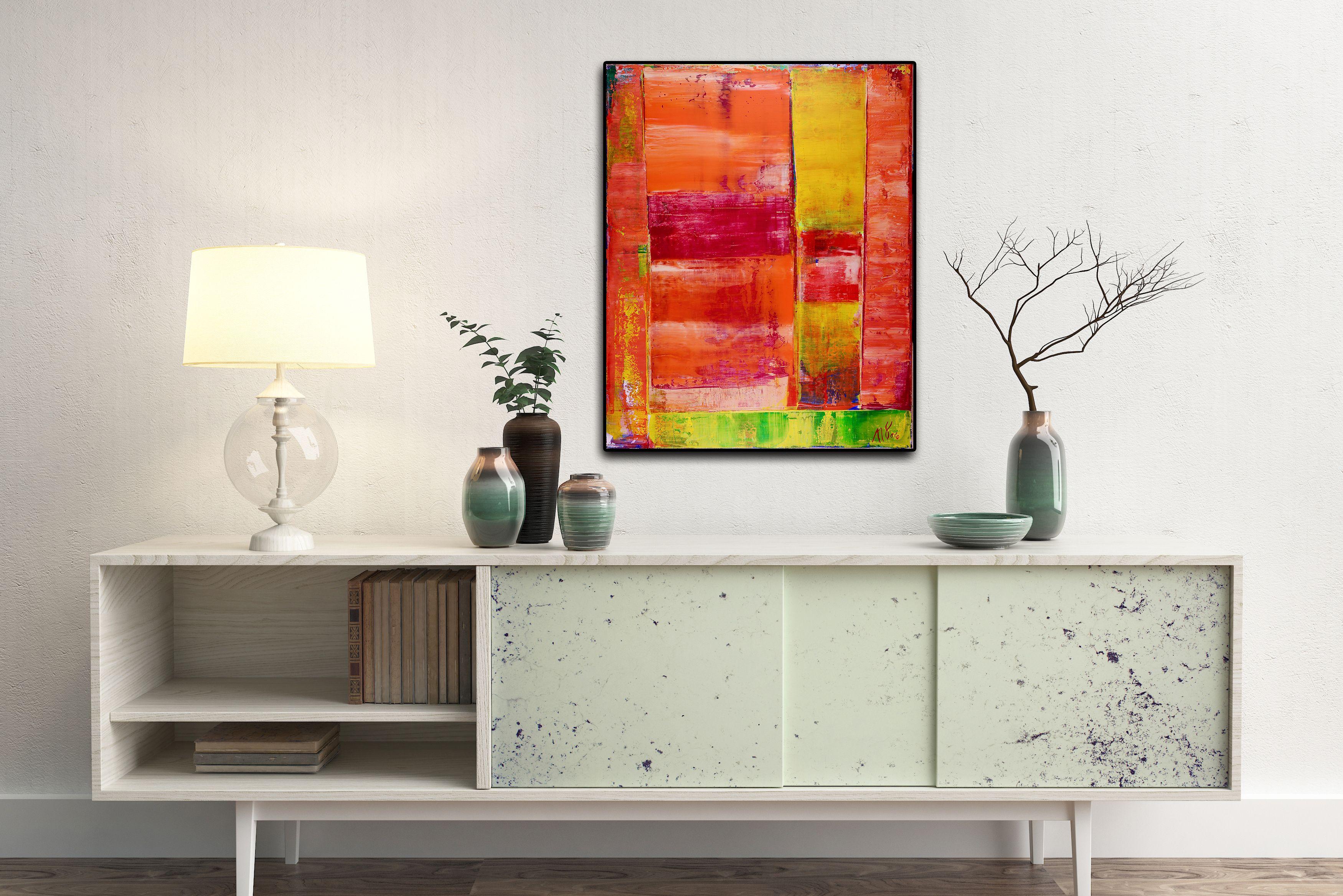 Tres ventanas, Pintura, Acrílico sobre lienzo - Painting Otro estilo de arte de Nestor Toro