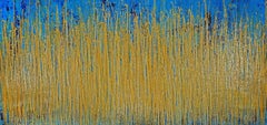 Thunder Silhouetten (Goldenes Spectra) 3, Gemälde, Acryl auf Leinwand