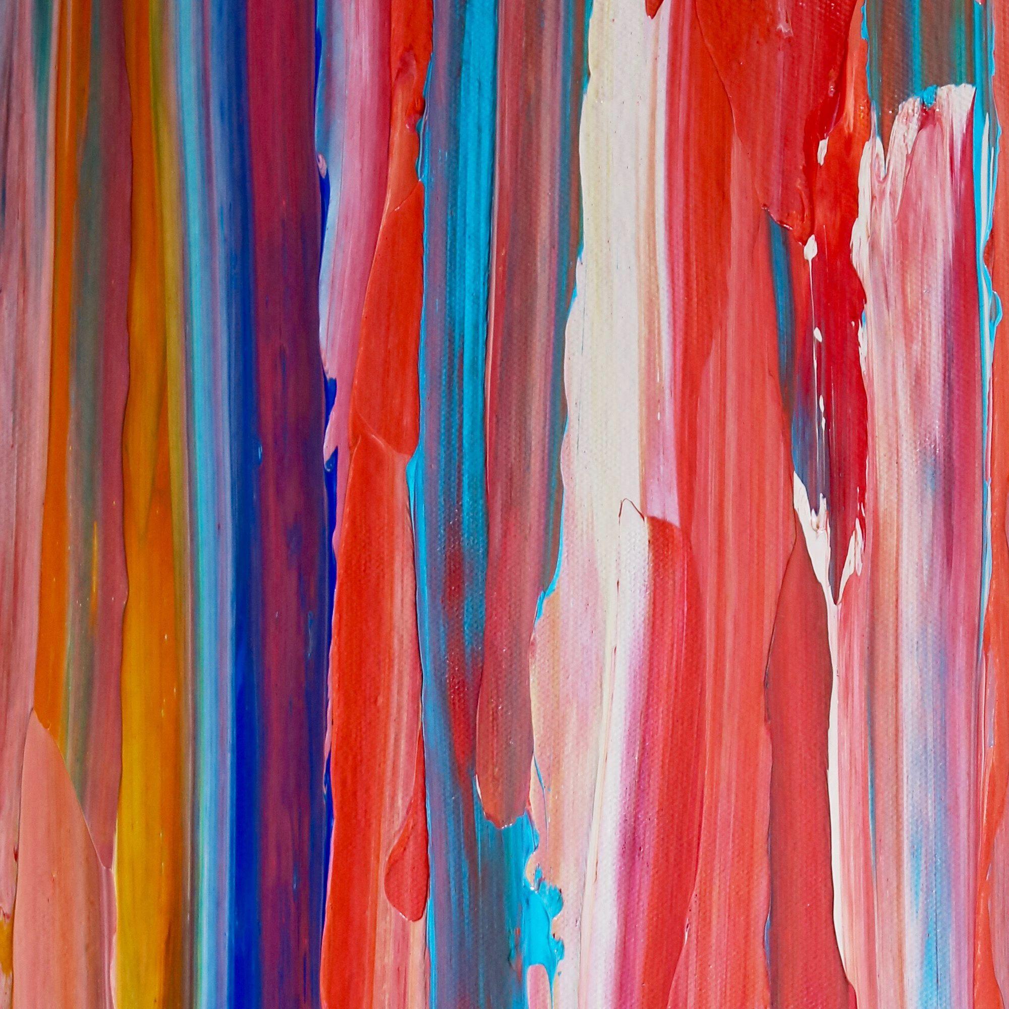 Tante esperienze da ricordare, Pittura, Acrilico su tela - Abstract Painting Arancia di Nestor Toro