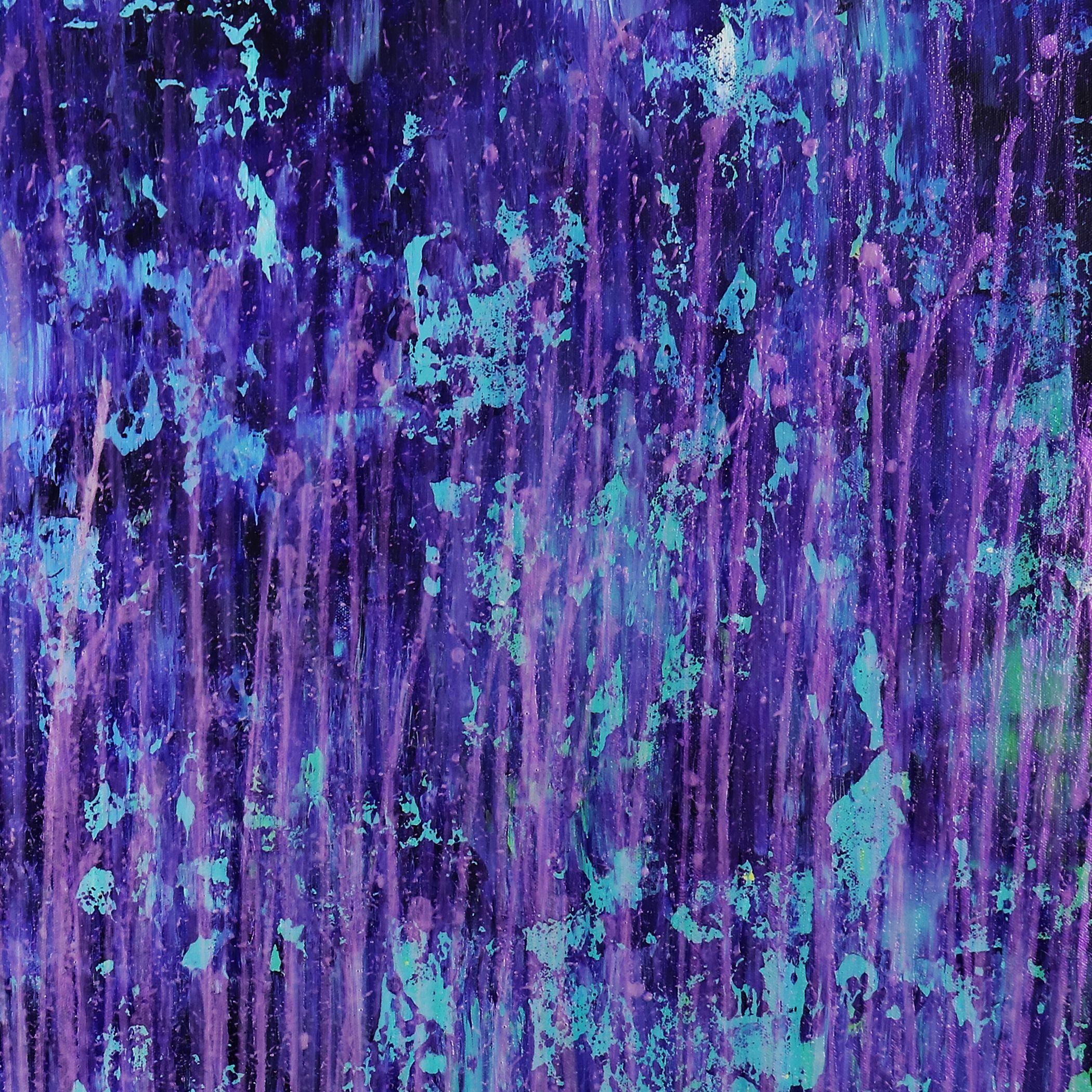 Torrential purple storm (Ein näherer Blick), Gemälde, Acryl auf Leinwand (Abstrakt), Painting, von Nestor Toro