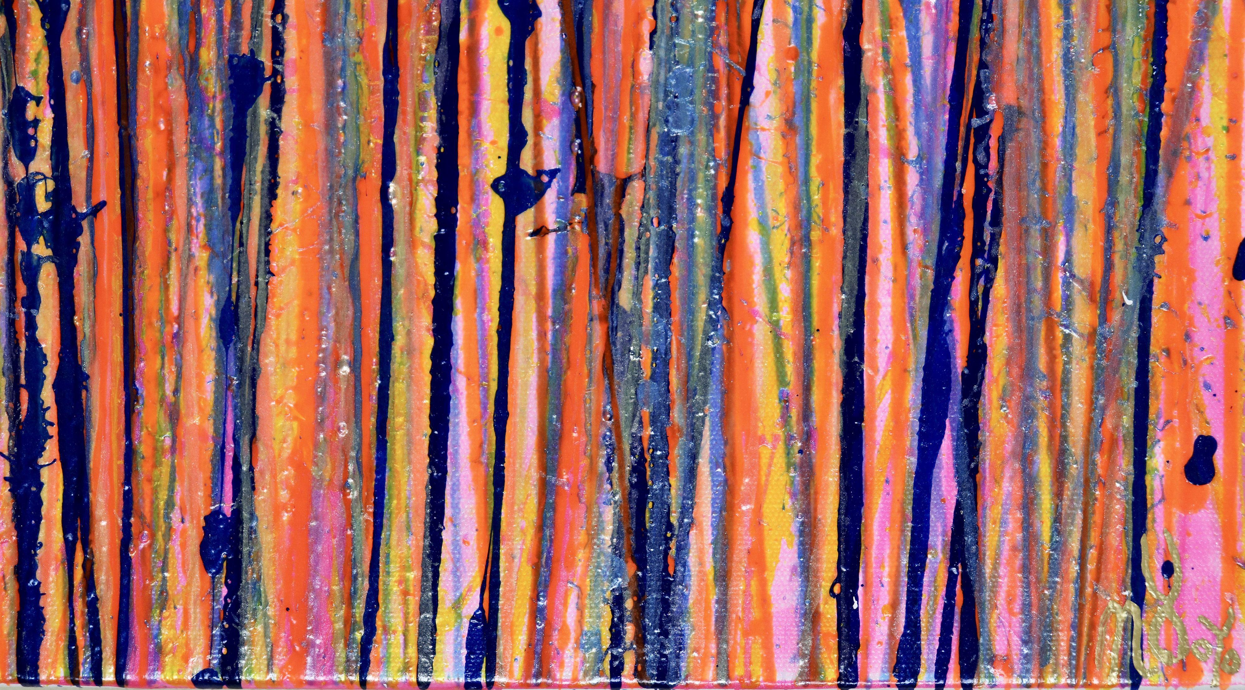 Durchscheinendes Panorama (Naturbilder) 2, Gemälde, Acryl auf Leinwand (Orange), Abstract Painting, von Nestor Toro