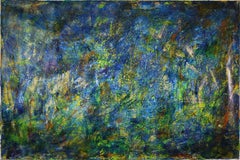 Scène tropicale, peinture, acrylique sur toile