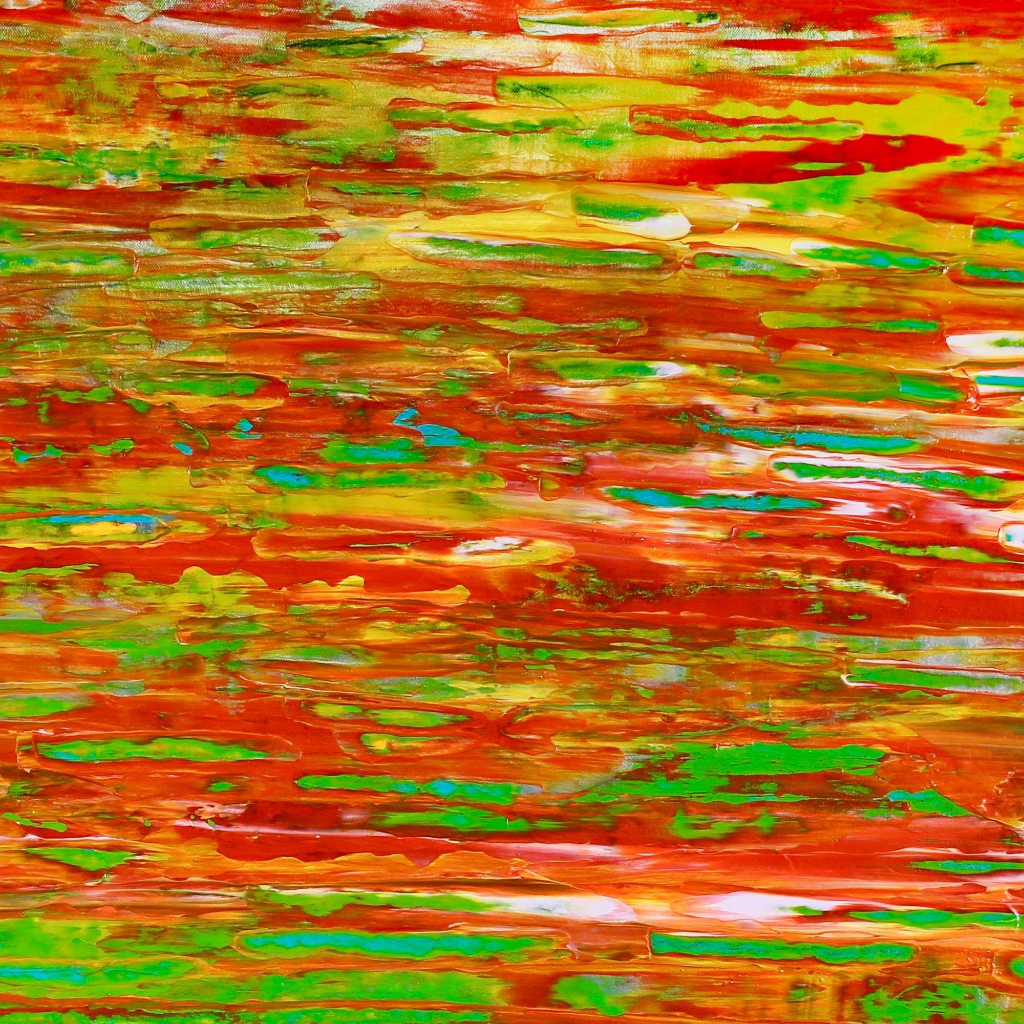 Tropici Fusion, Pittura, Acrilico su tela - Abstract Painting Marrone di Nestor Toro