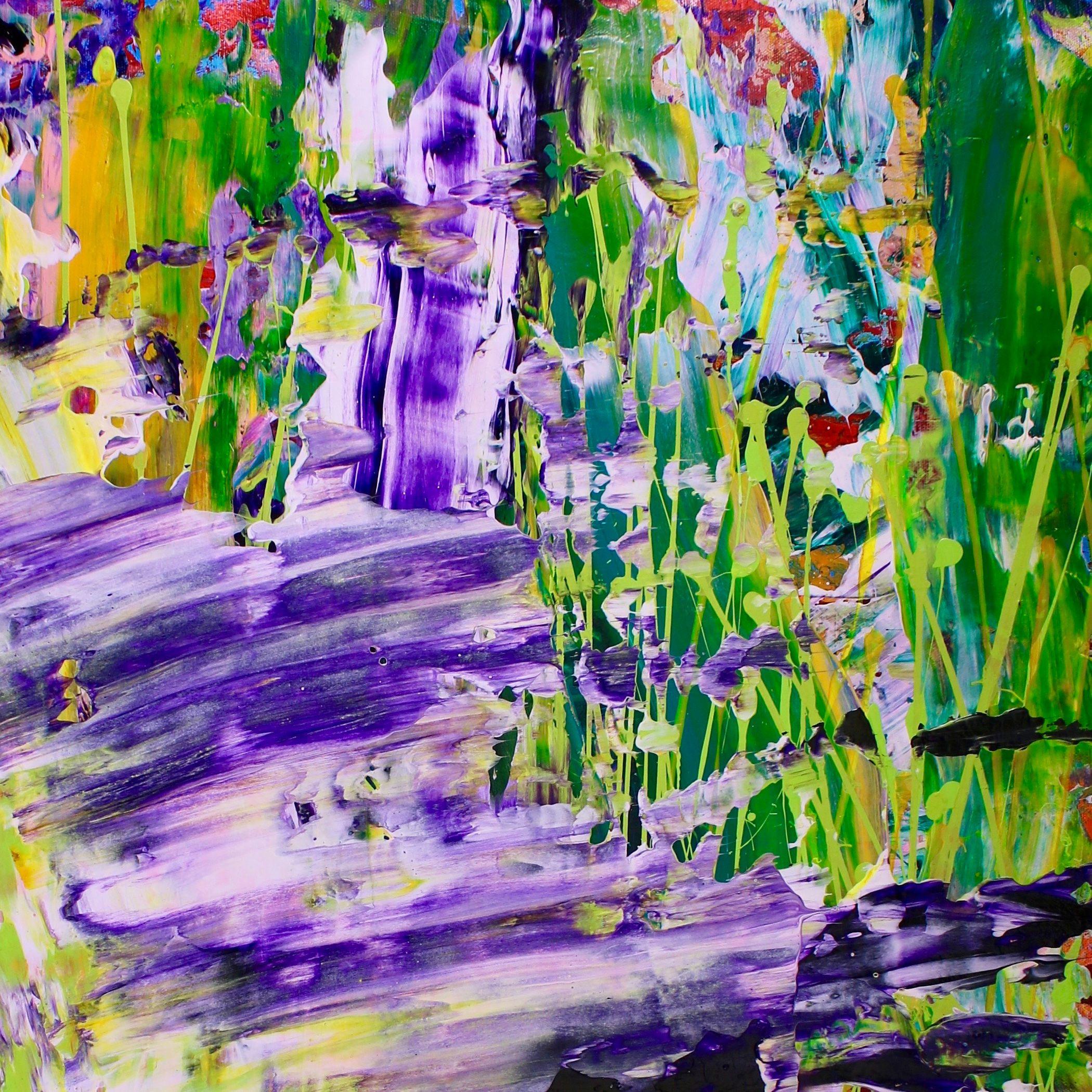 Due scelte per il paradiso, Pittura, Acrilico su tela - Abstract Painting Marrone di Nestor Toro