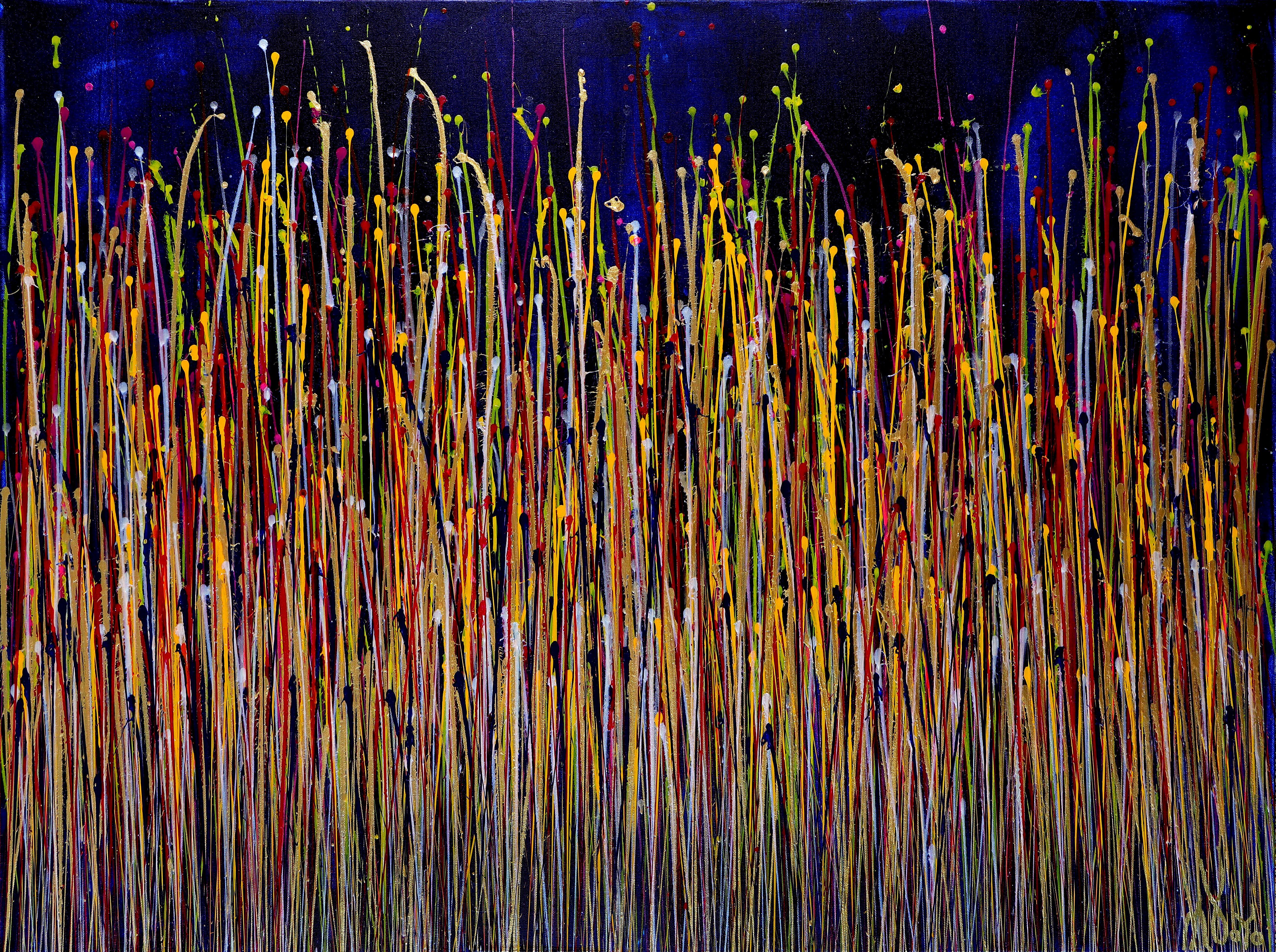 Nestor Toro Abstract Painting - Ultra radiant electric spectra, Painting, Acrylic on Canvas
